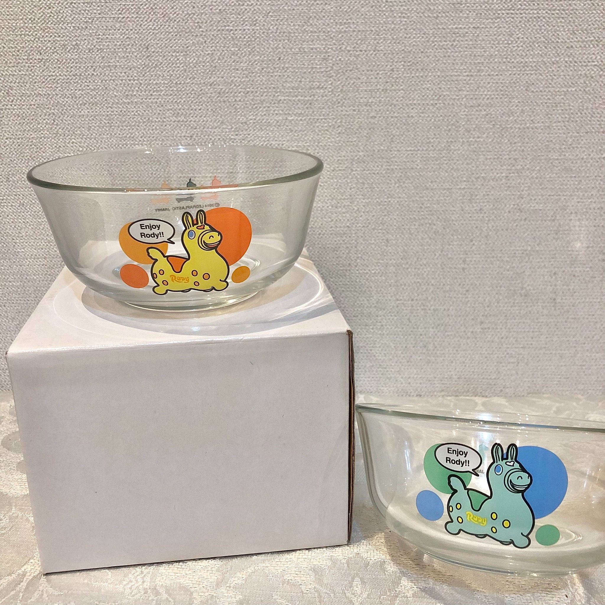 RODY跳跳馬玻璃點心碗兩入組 230ML