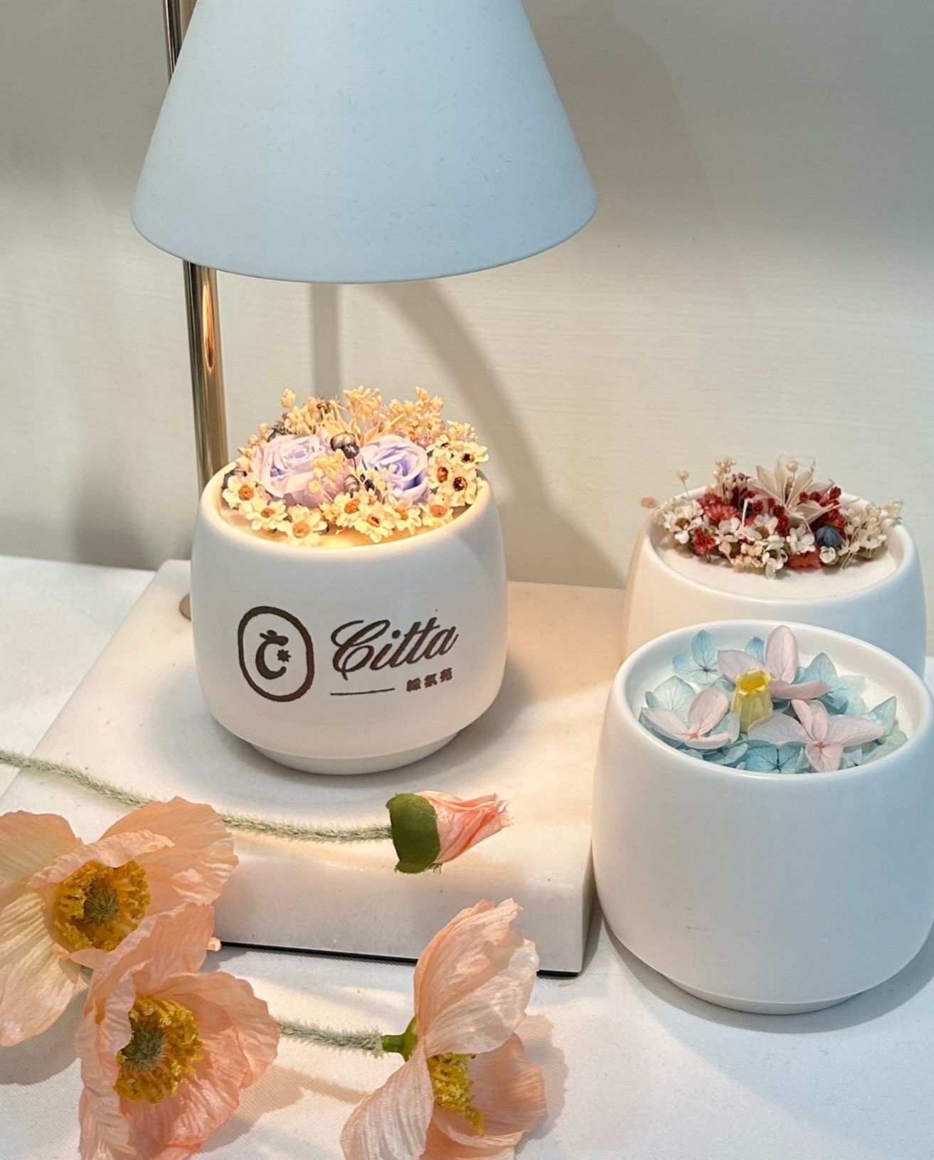 露紅煙紫香氛蠟燭🌷永生花蠟燭