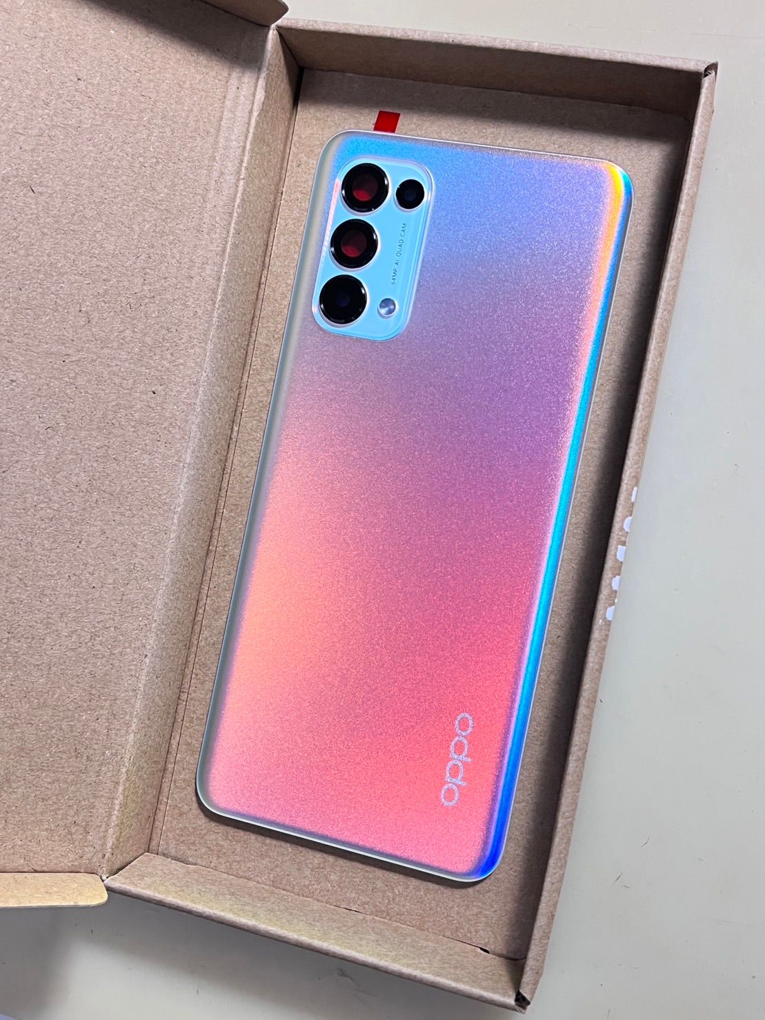 OPPO Reno5背蓋 全新原廠電池背蓋 背蓋破裂更換專用 含完整背膠 Glow2.0 星鑽工藝 幻彩銀