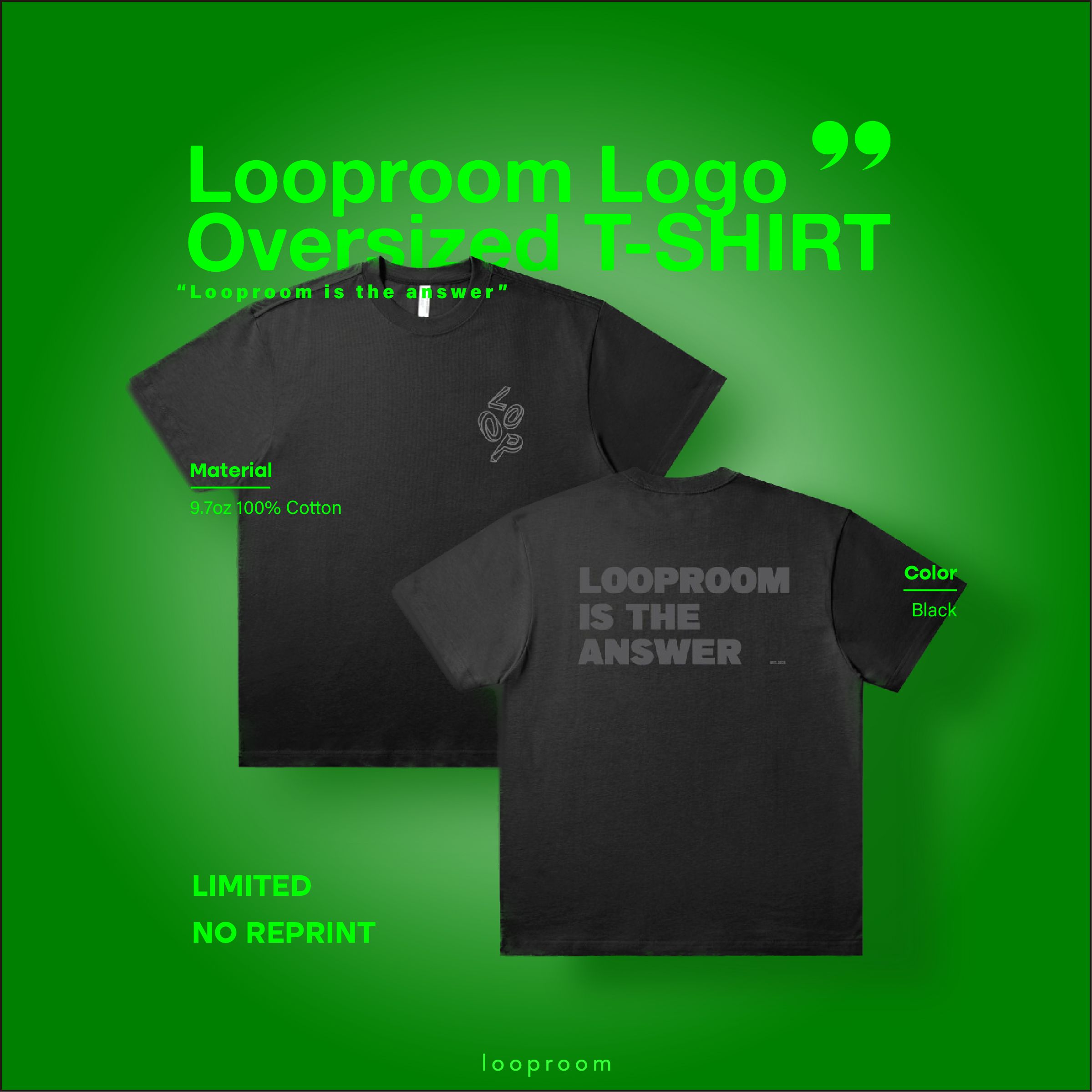 Looproom Logo Oversized T-SHIRT