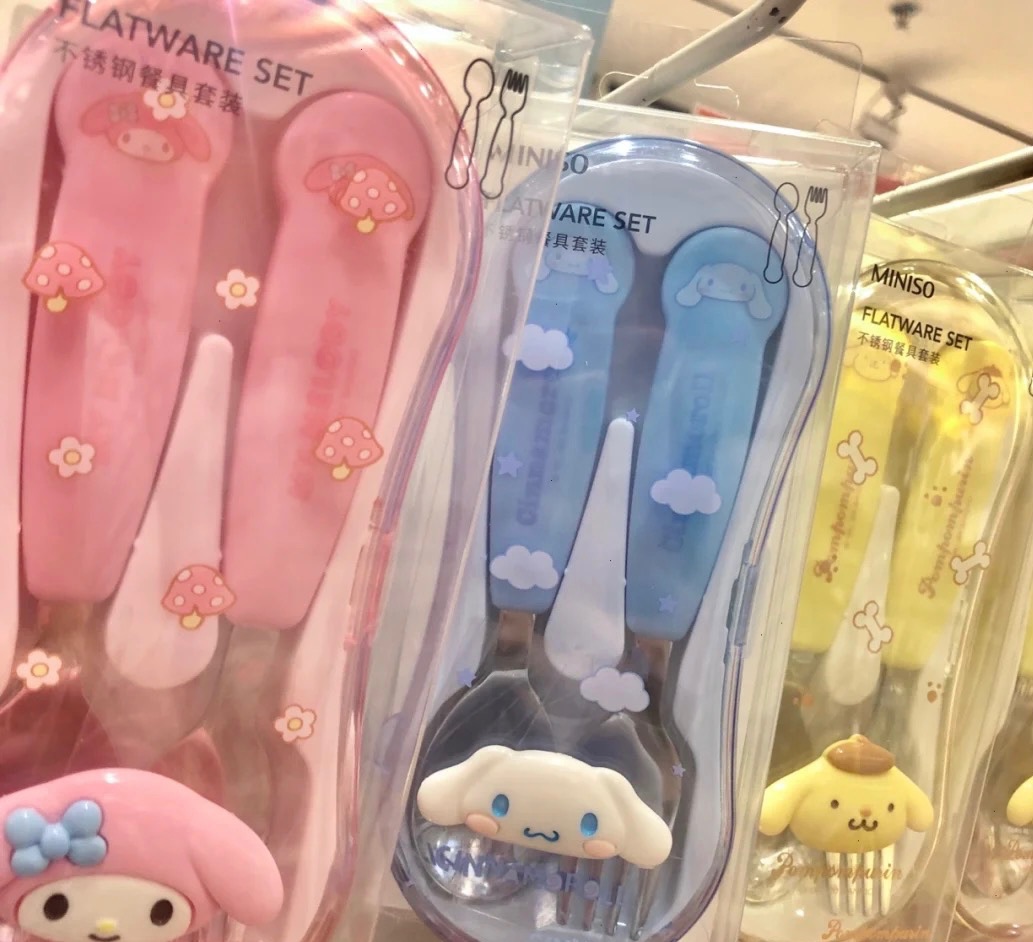 （台灣現貨❤24H內秒發）┃正版三麗鷗不鏽鋼餐具兩件套組合