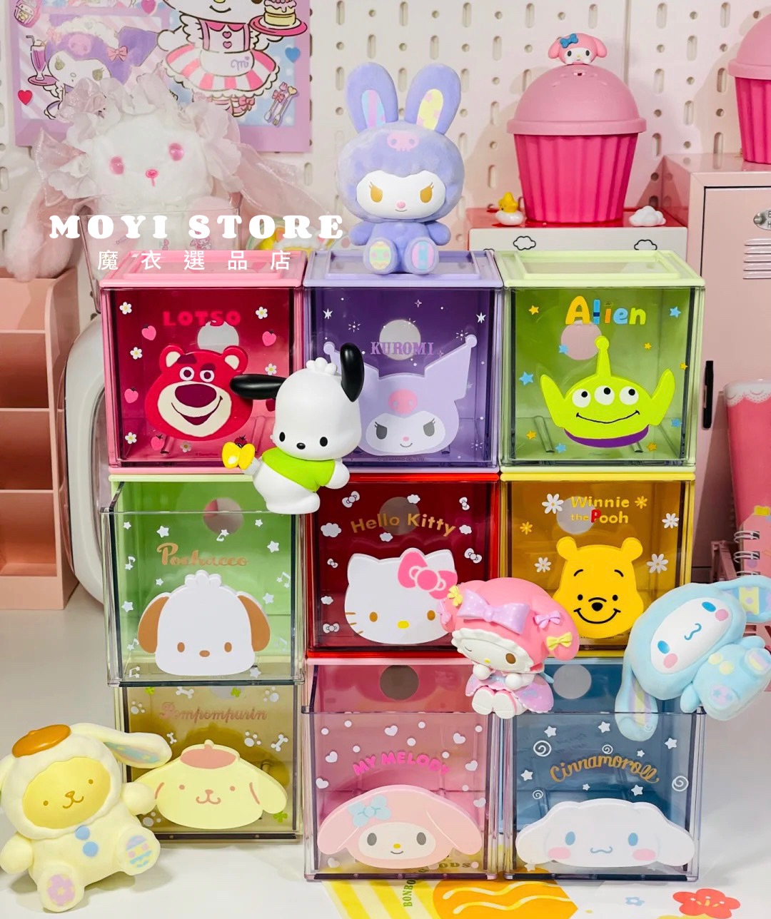 （台灣現貨❤24H內秒發）┃立體三麗鷗玩具總動員系列疊疊樂方形小收納盒」