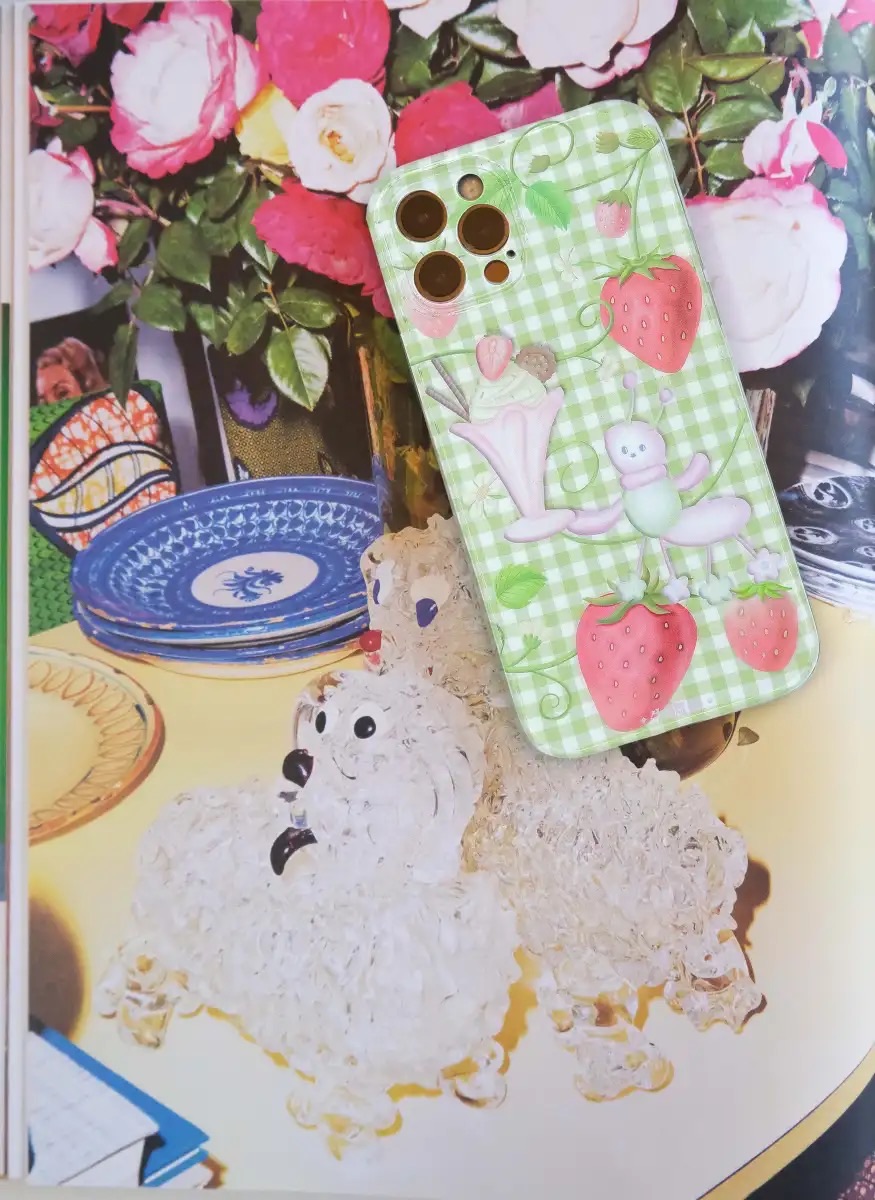 Meugler 草莓螞蟻冰淇淋 全包軟殼iphone手機殼
