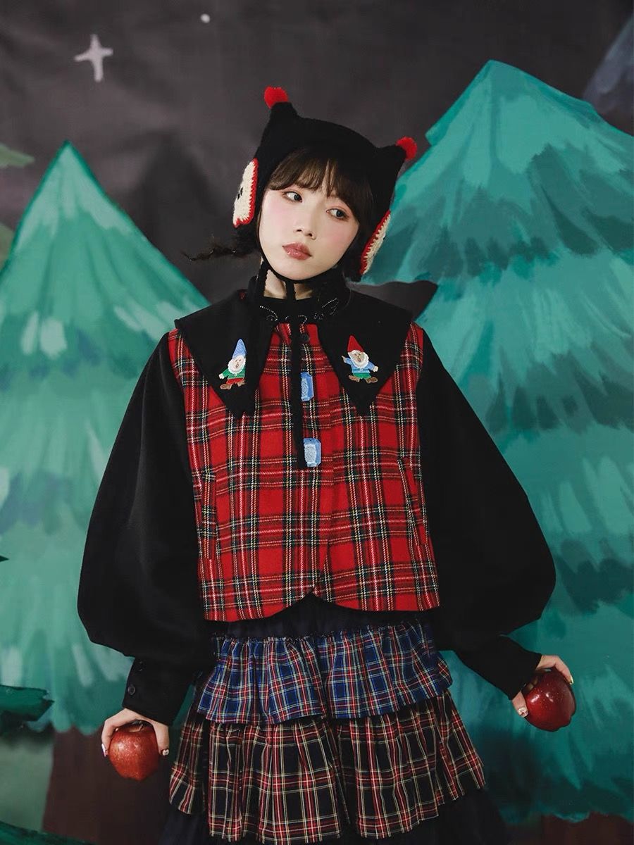 New🫧藍寶石地精刺繡洛麗塔廓形外套