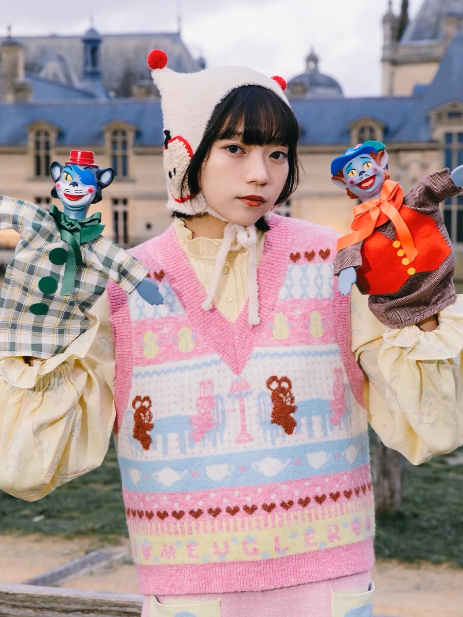 New🫧 熊兔過家家彩色針織背心