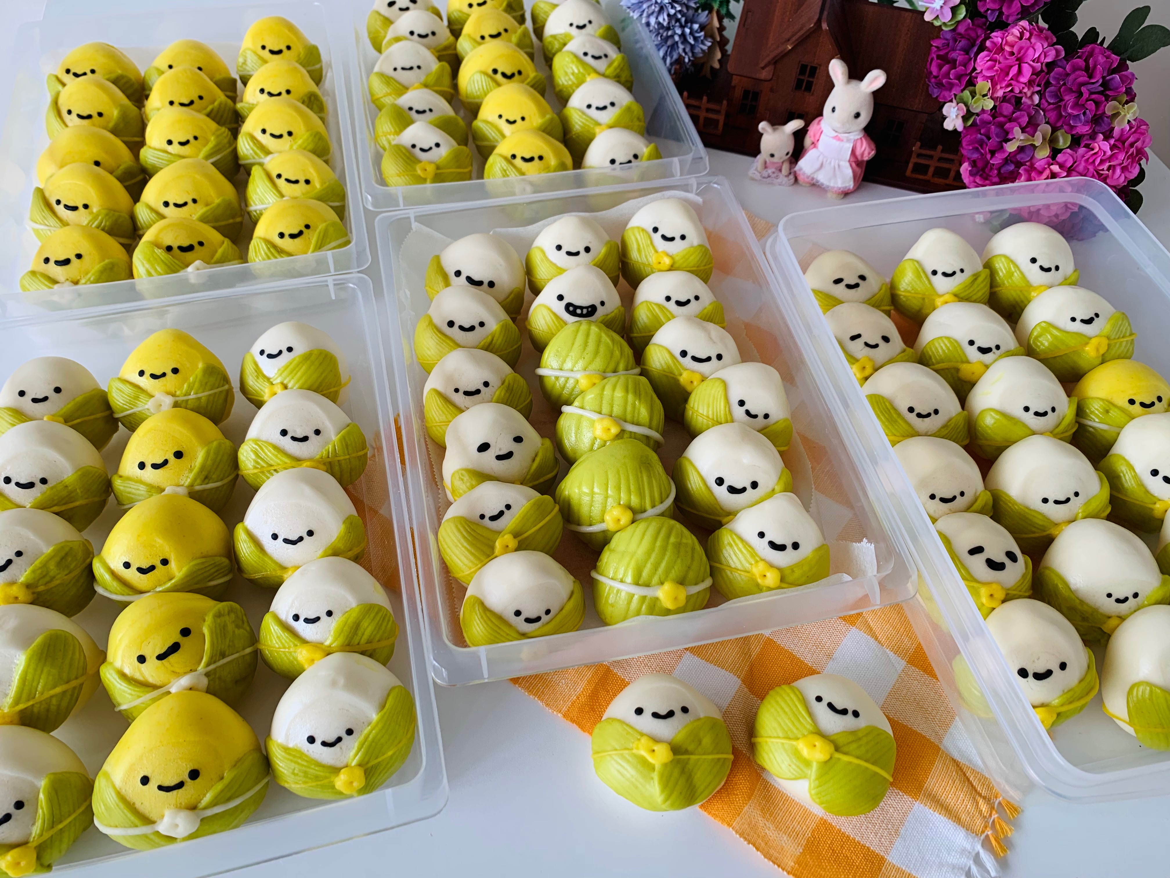 一口粽子造型寶寶饅頭