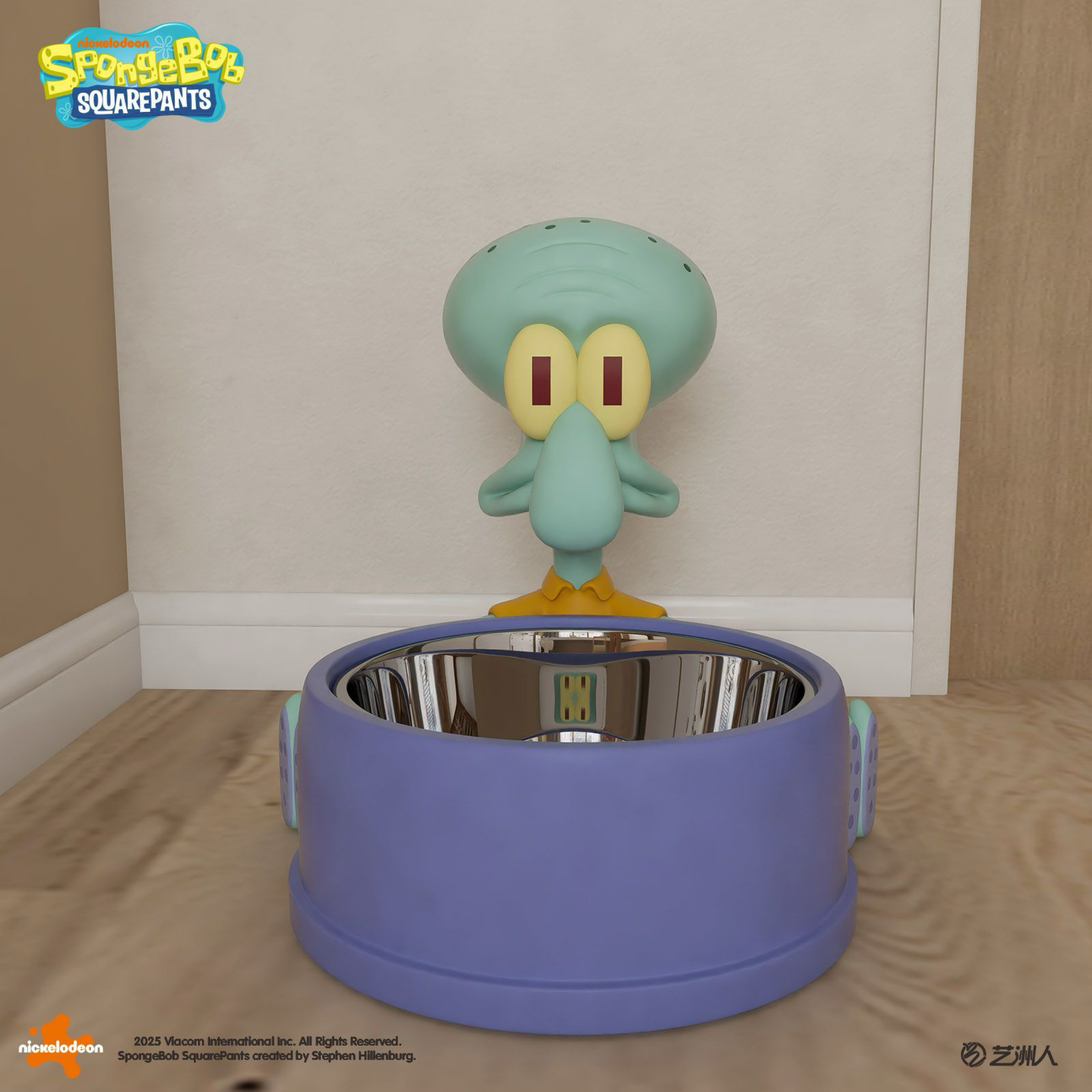 【預購】正版授權章魚哥寵物食物盆