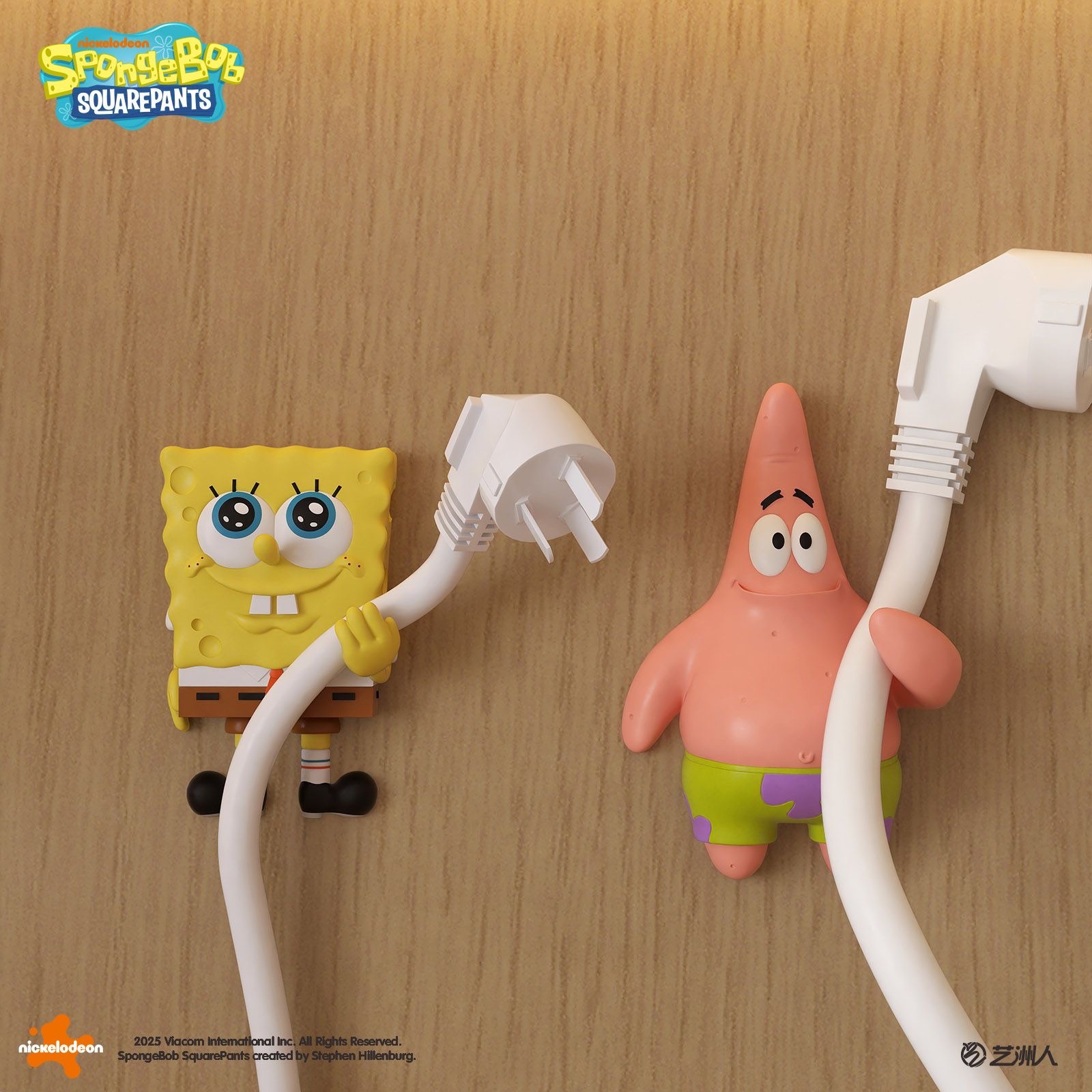 【現貨】正版授權海綿寶寶電源線收納掛勾