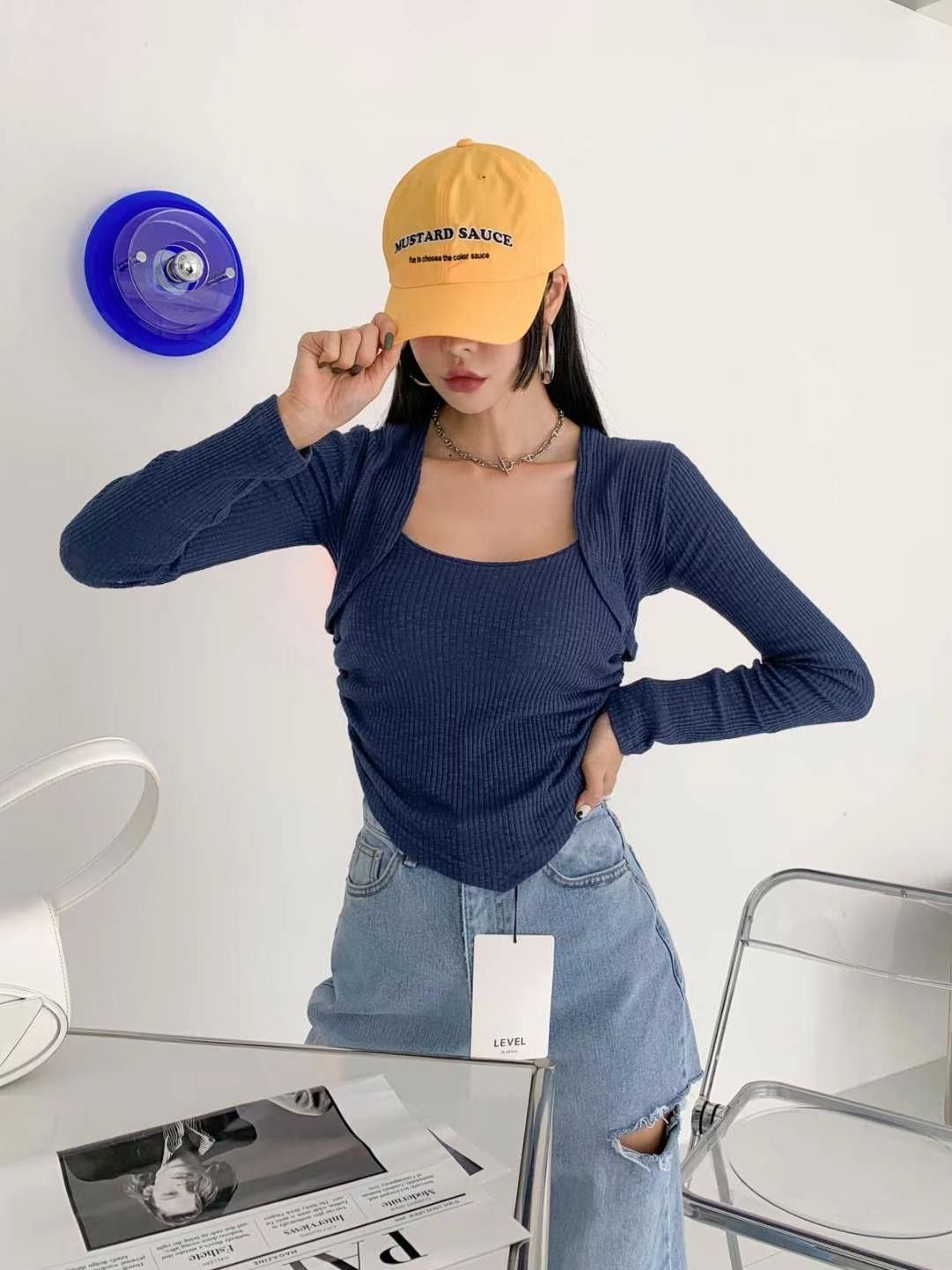 抓皺小背心外套-薄款