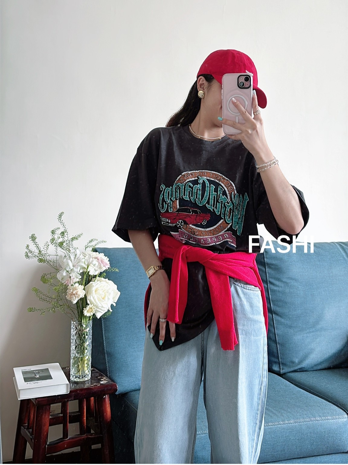 現貨｜0508復古車寬鬆Tee