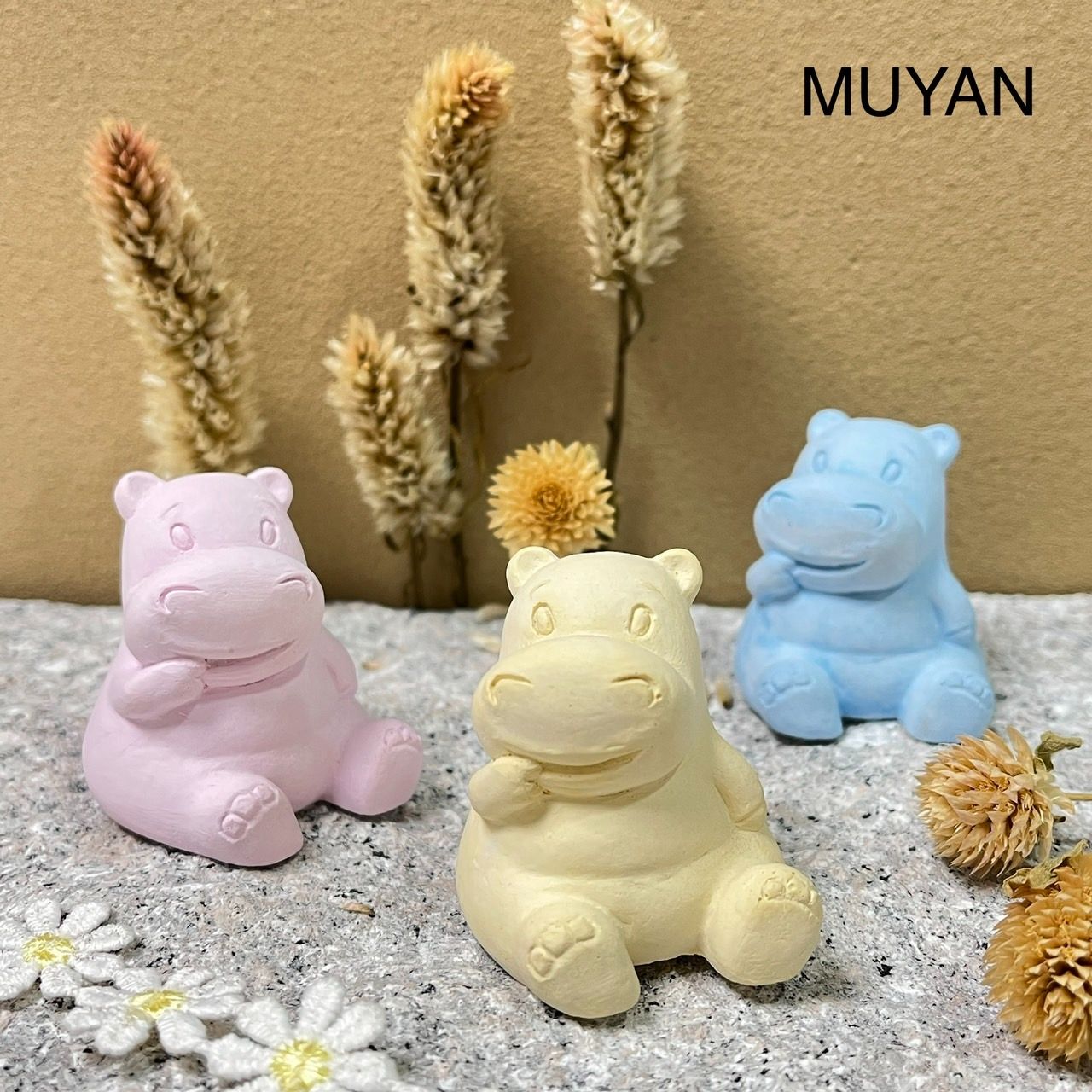 【沐研】硅藻小河馬 馬卡龍撞色 去味除臭 腳臭 除濕防潮 芳香擴香 環保 重複使用 天然材質 球鞋造型 擺飾造景