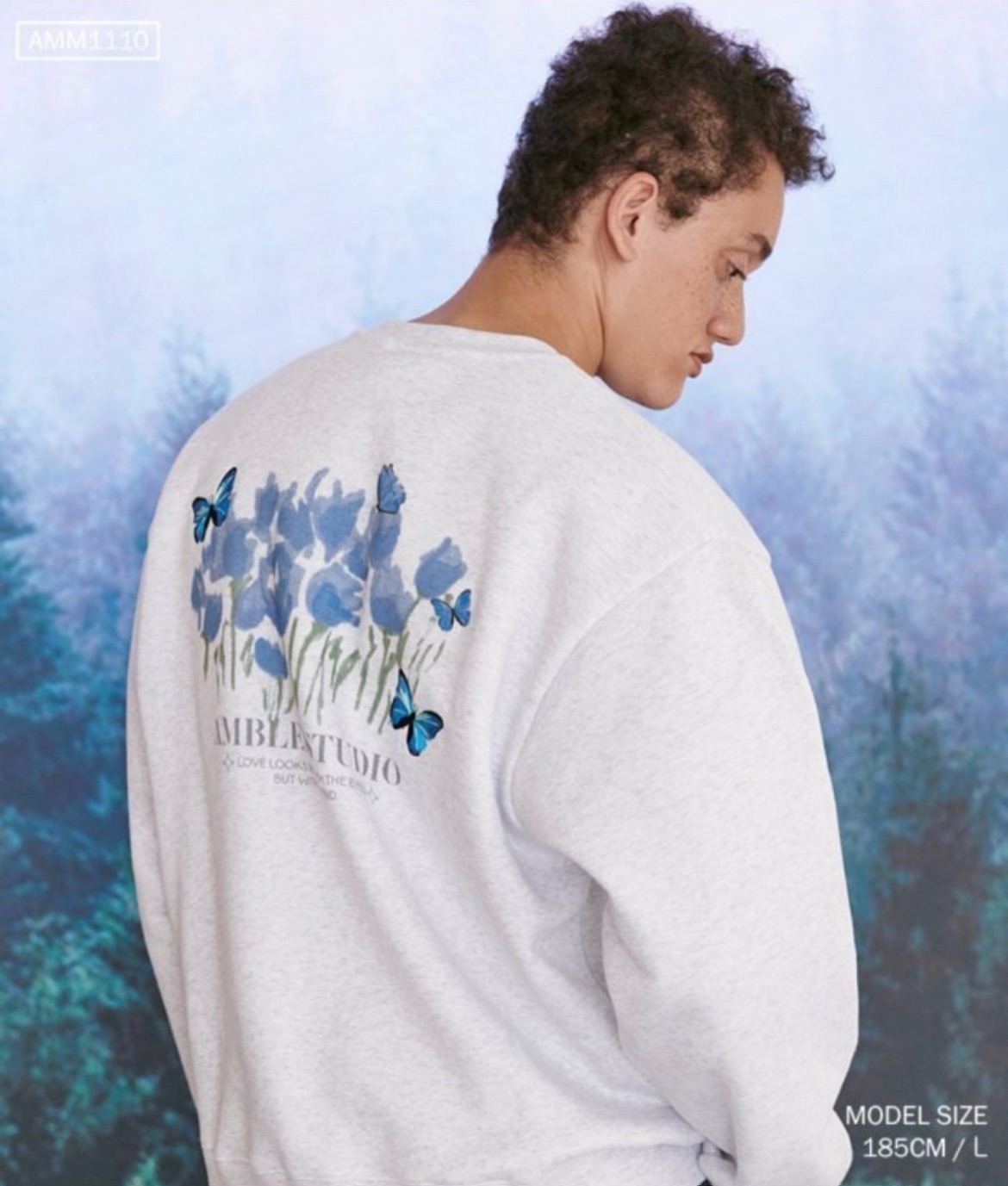 🇰🇷預購 ANBLER 藍色蝴蝶🦋 長袖大學T