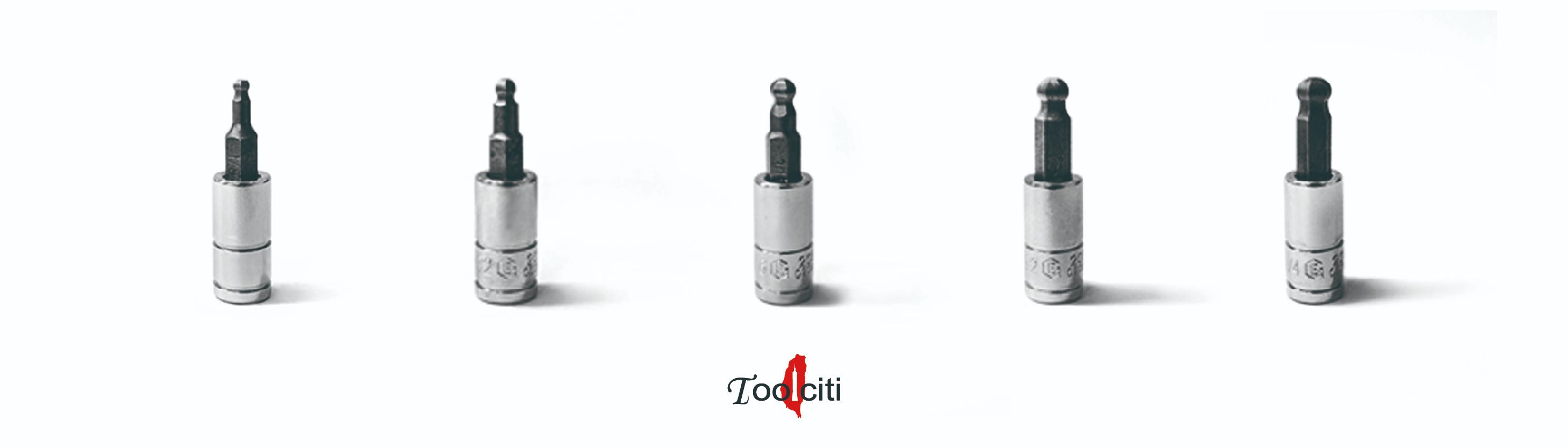 2分英制球型起子頭+套筒（208+51系列）45mmL 工具城Toolciti