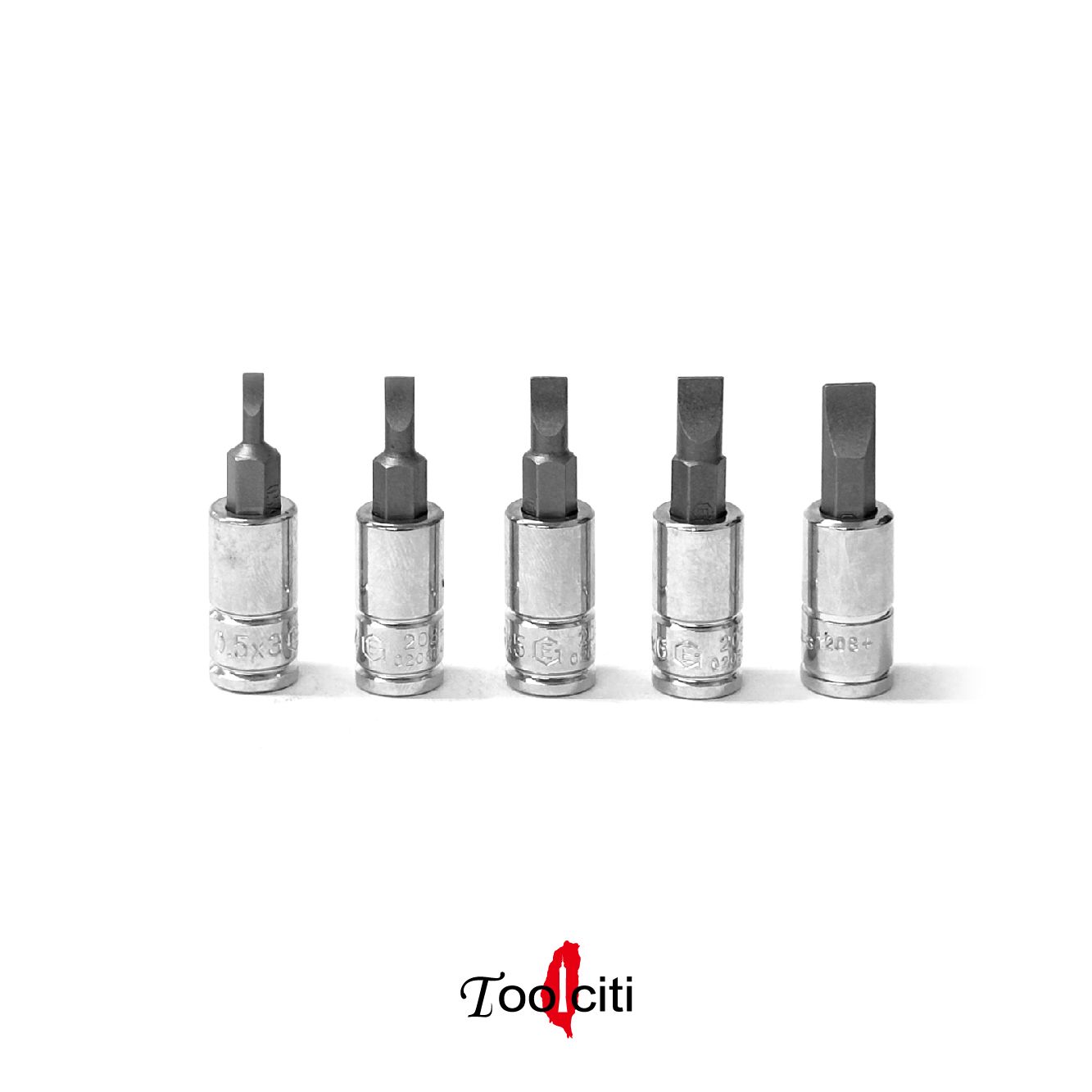2分一字起子頭+套筒（208+11系列） 45mmL 工具城Toolciti