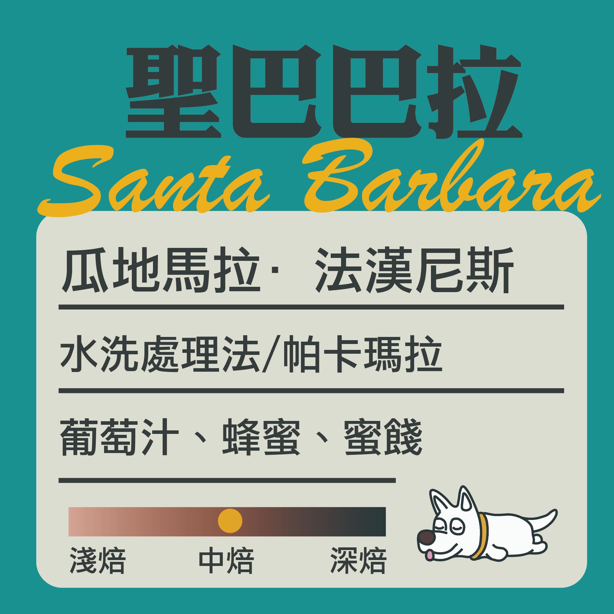 【葡萄汁與蜜餞】瓜地馬拉 聖巴巴拉  水洗｜中焙 1/2磅