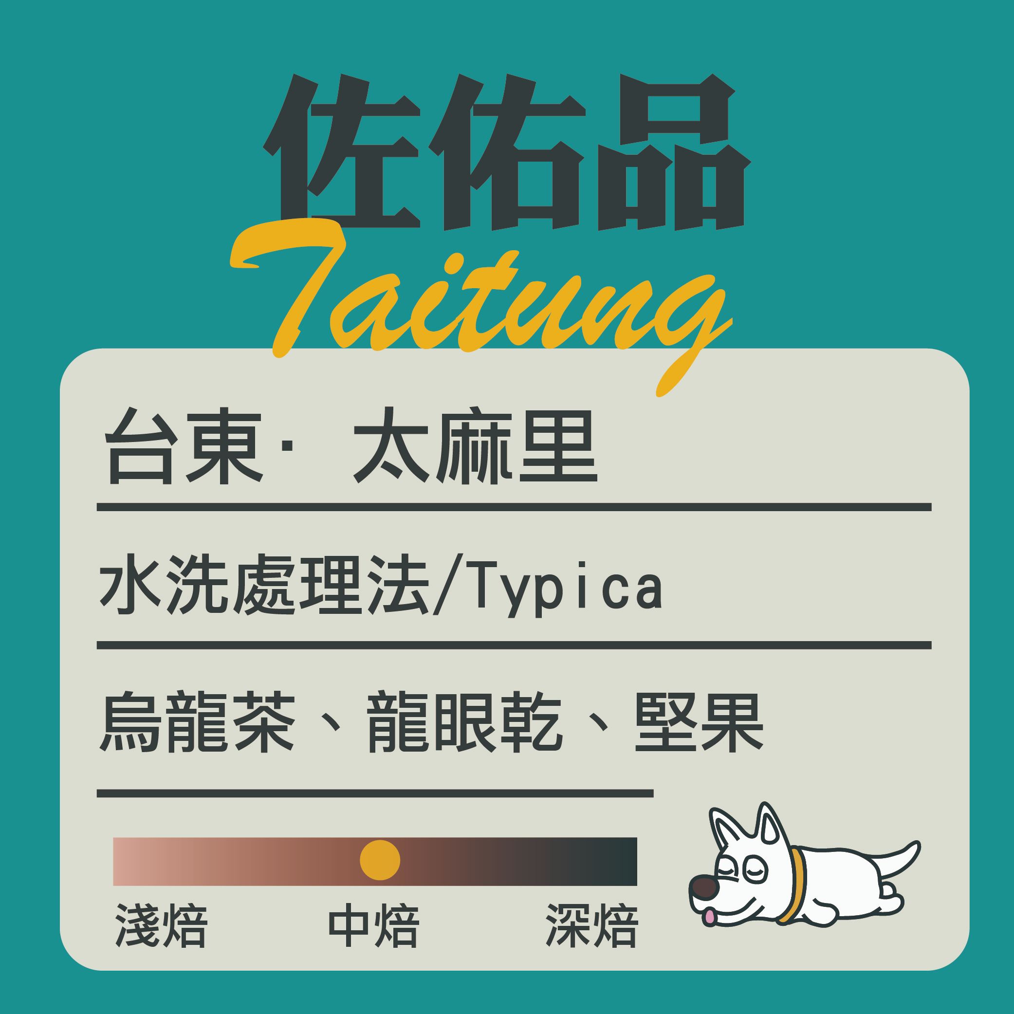 【烏龍茶韻】台東太麻里 佐佑品莊園 水洗｜中焙 1/4磅