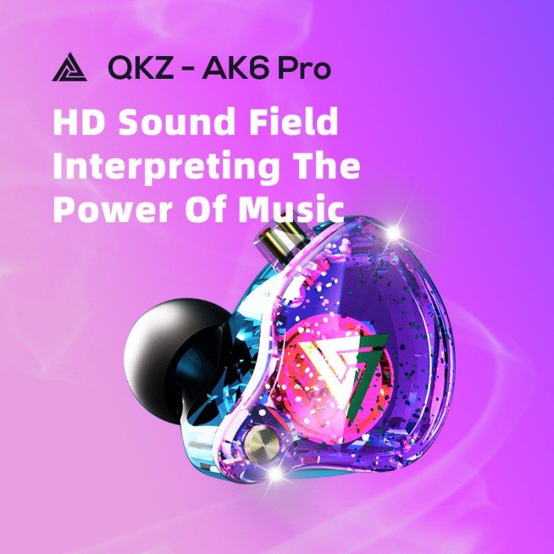 新韻百貨QKZ AK6 PRO HiFi發燒保真 專業級 監聽級耳機 入耳式跑步運動 重低音 DJ耳機 動圈式麥克風