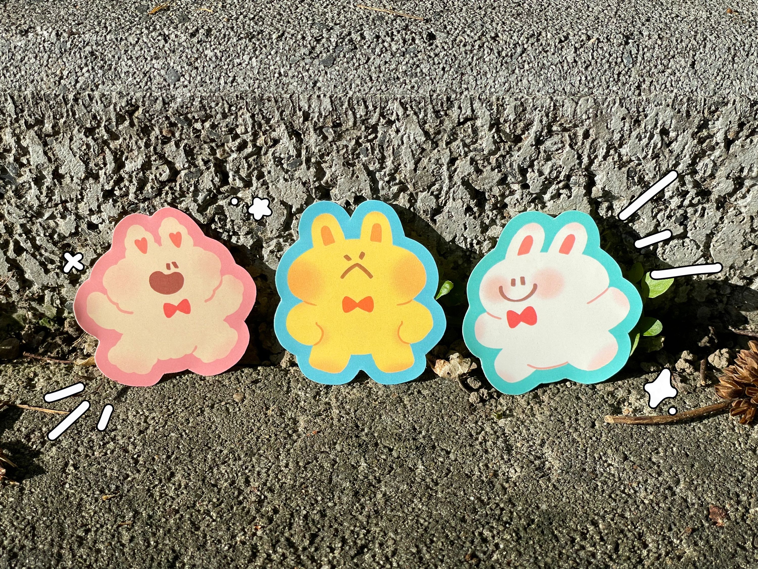 圓滾滾ㄉ兔寶寶貼紙！