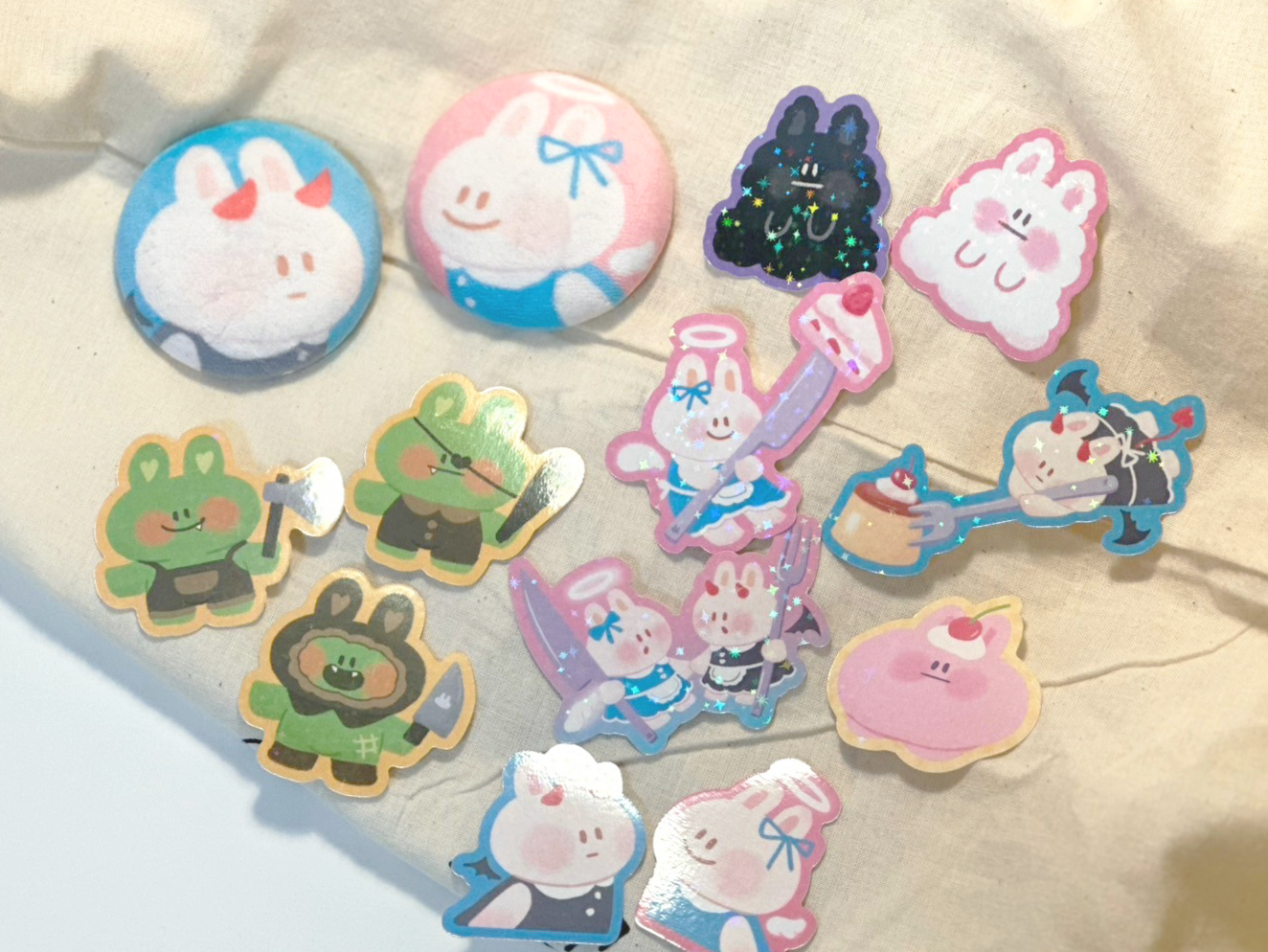 ✧新品✧ 閃亮亮的兔貼紙 — 第二彈！ 防水材質