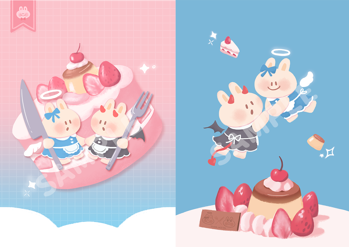 甜點天使惡魔 A4小海報