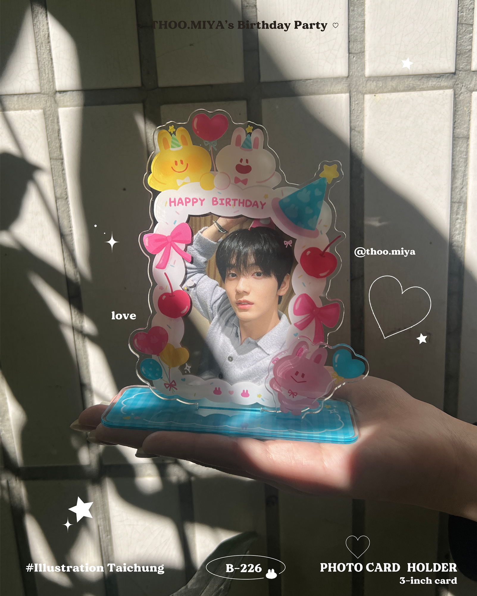 兔兔生日主題-小卡展示立牌