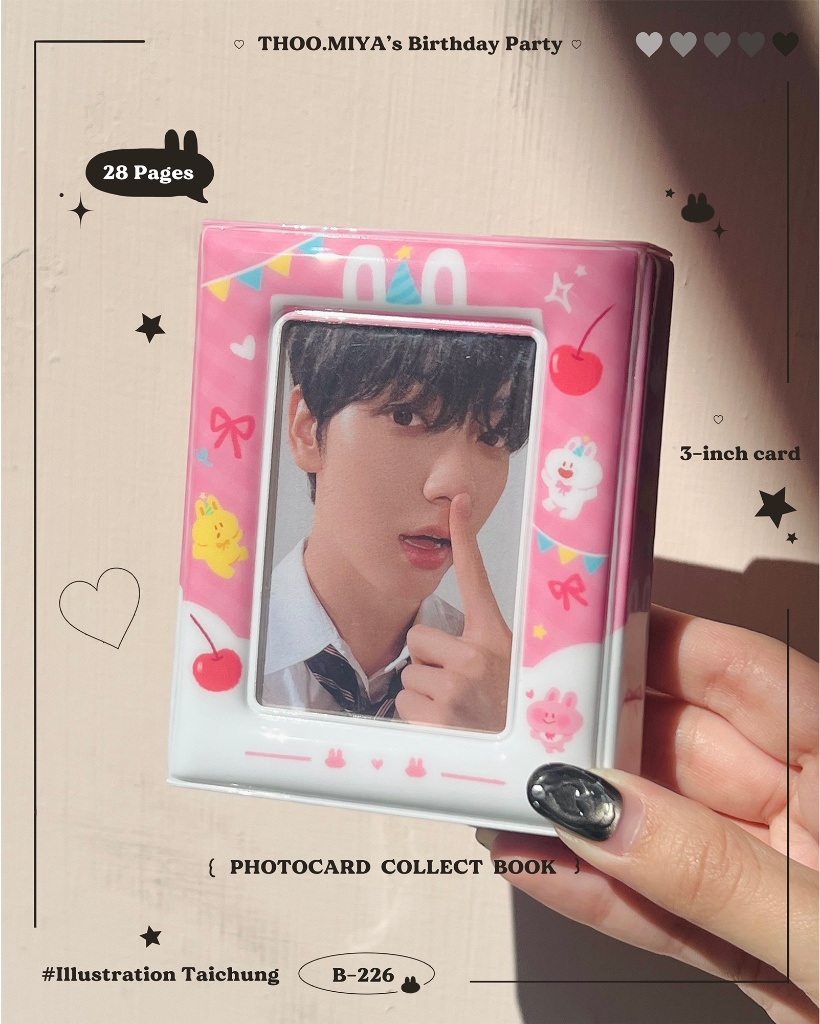 兔兔生日主題-信封小卡冊