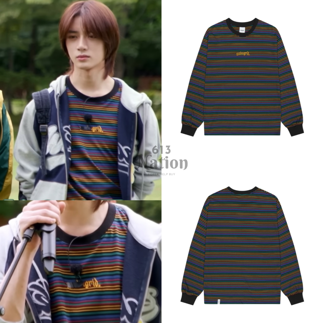 杋圭同款GOTHIC ARCH LOGO STRIPED LS TEE