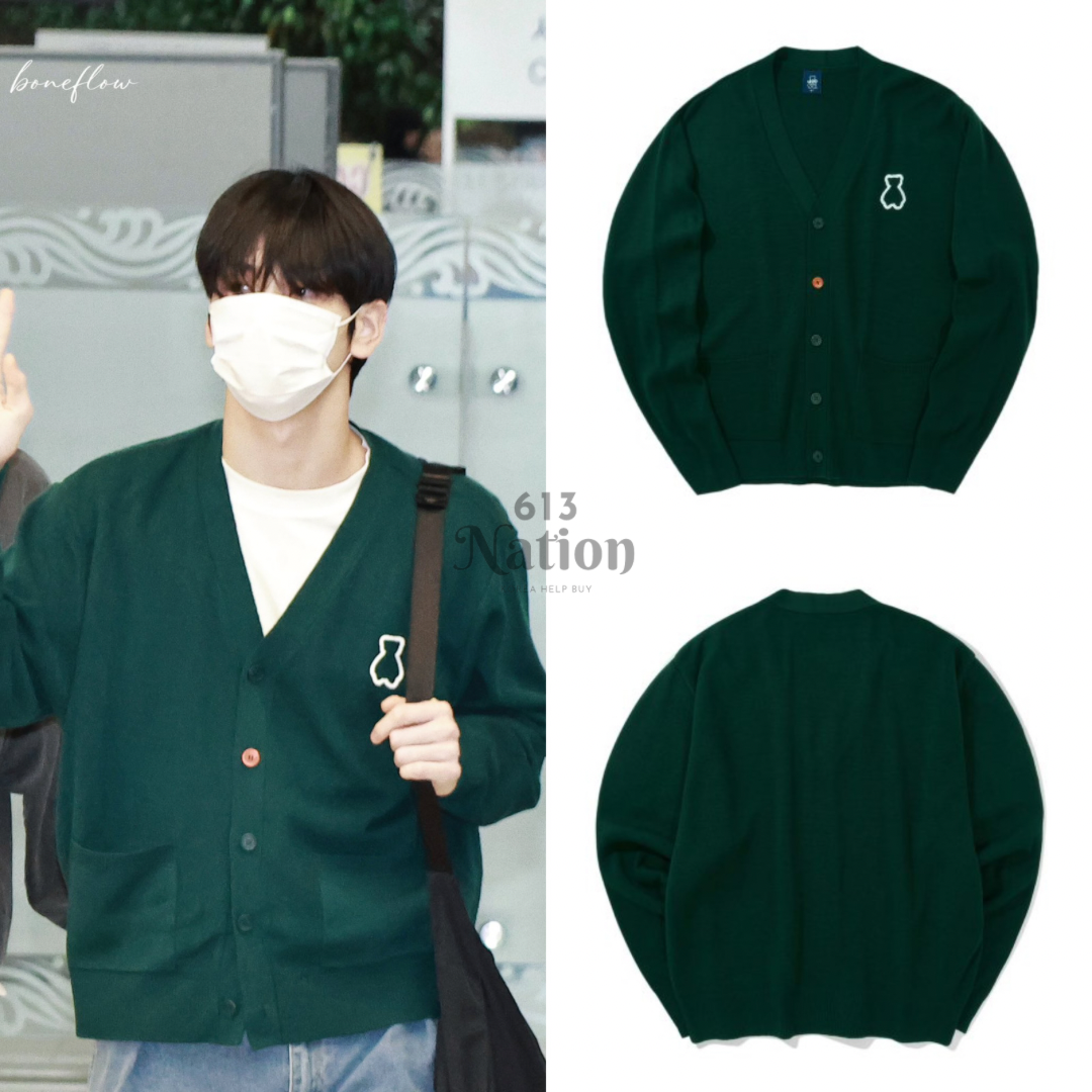 秀彬同款AQO BEAR CARDIGAN