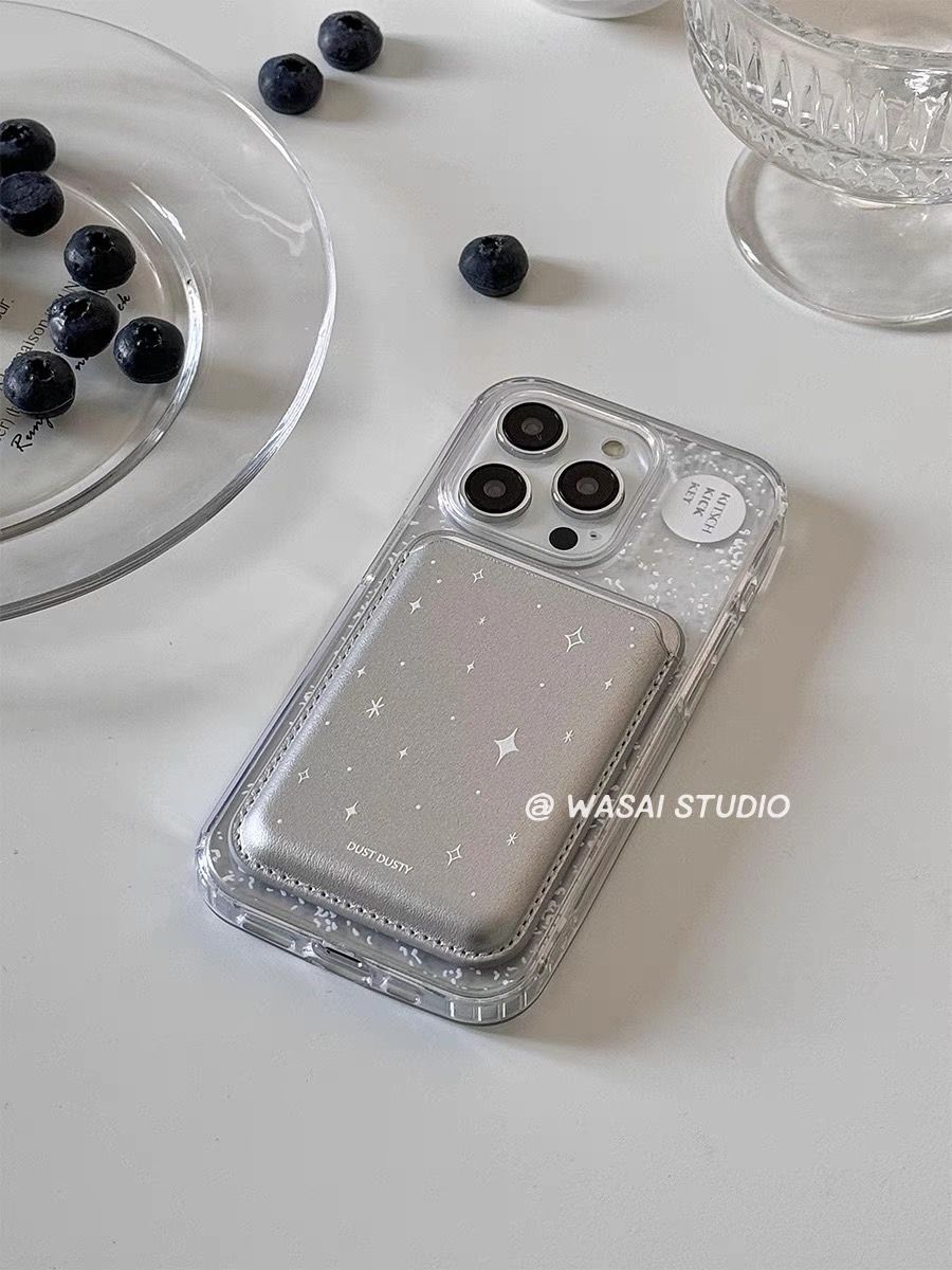 𝐖𝐀𝐒𝐀𝐈꒰星光閃閃꒱磁吸卡包/iPHONE手機殼