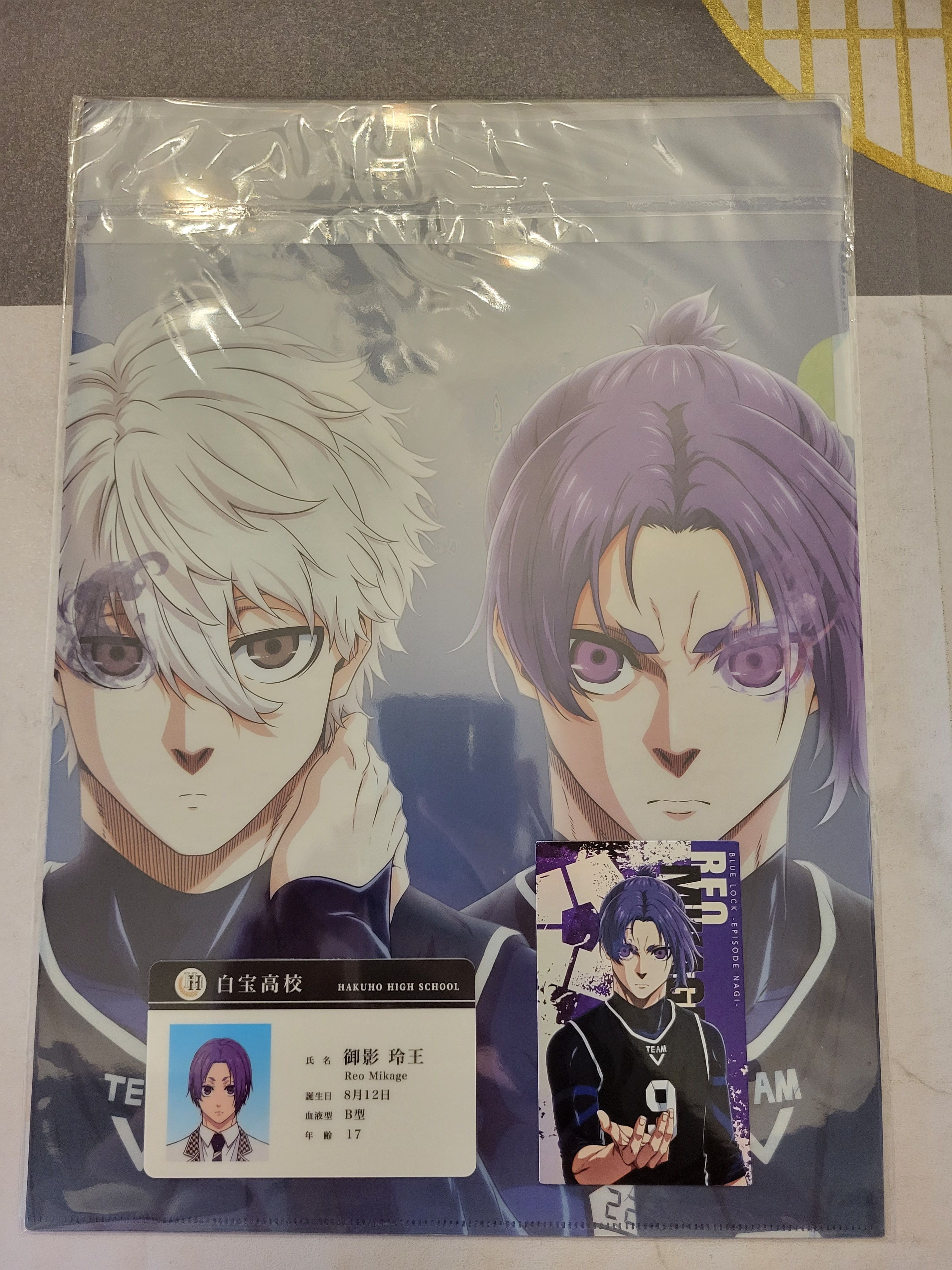 劇場版 雙人套票 資料夾×2+玲王學生證×1+玲王小卡×1（小卡算贈送，有初傷詳見商品描述）