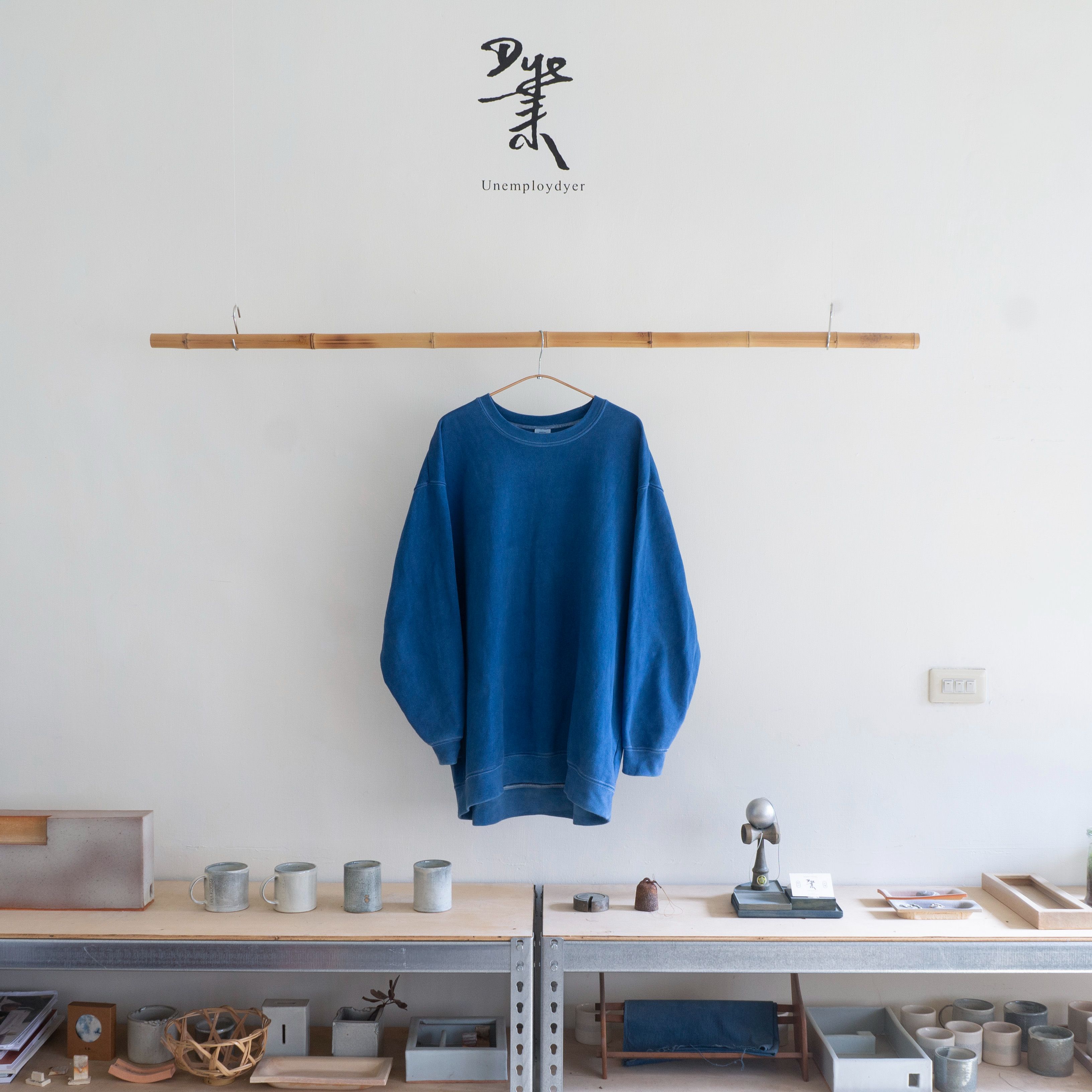 Dyeyé studio_藍染棉織長袖衫