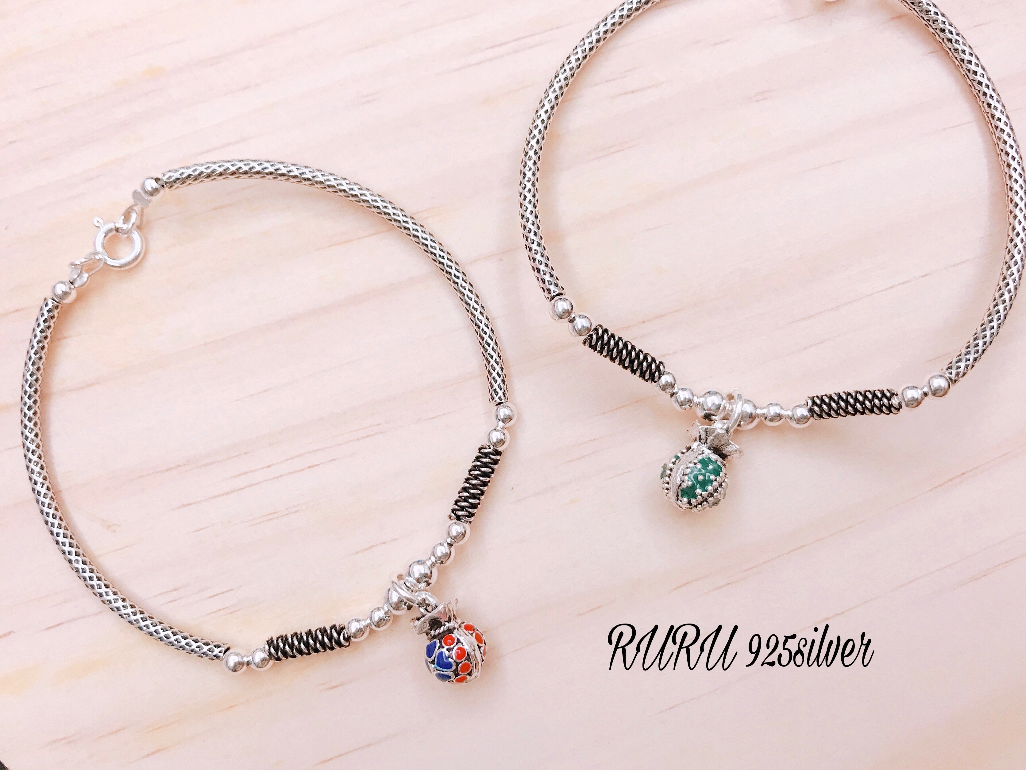 銀管福袋手鍊/925純銀手鍊/幸運手鍊