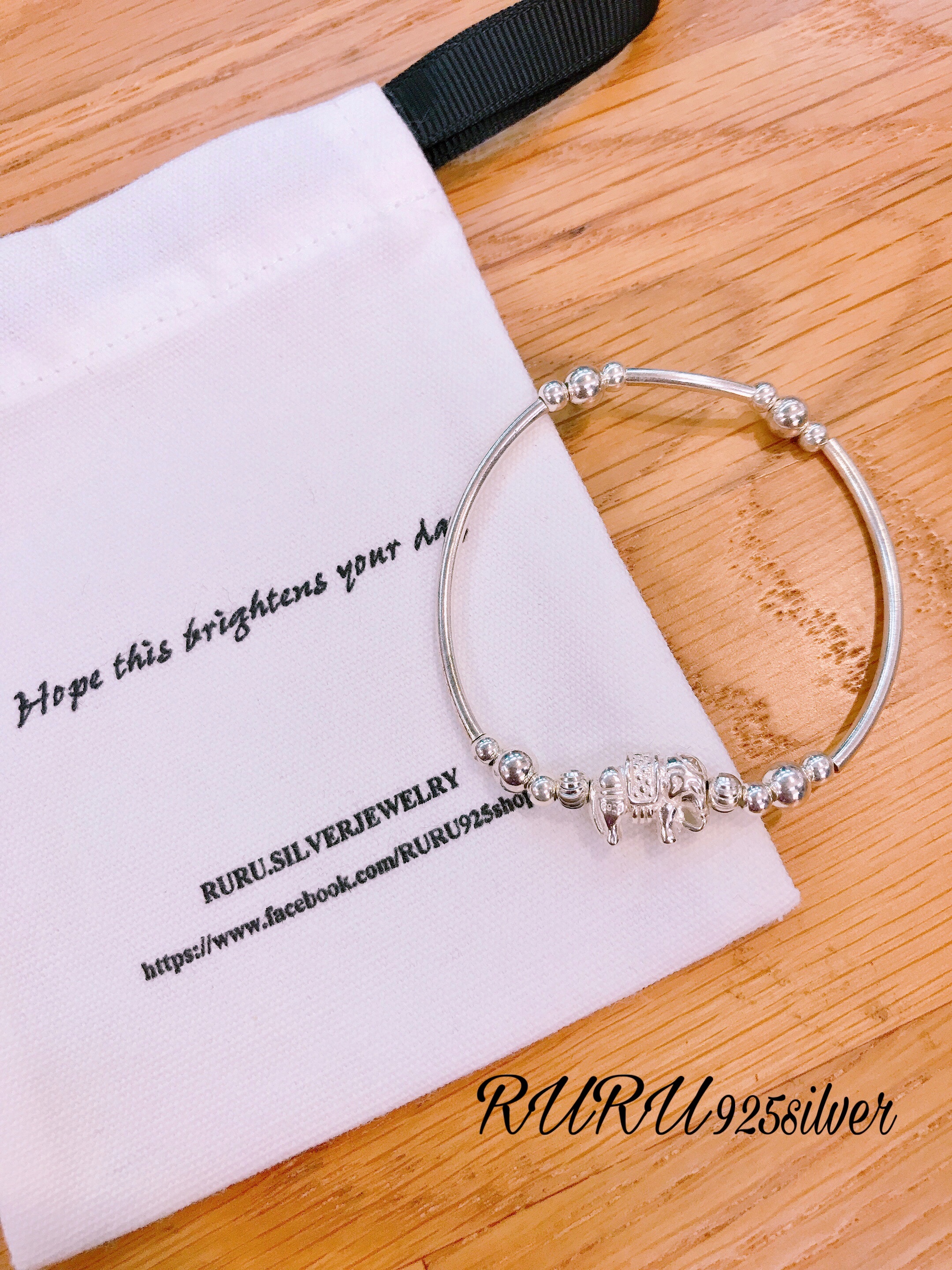 925純銀守護神大象銀珠手鍊/客製化/編繩/幸運繩/串珠