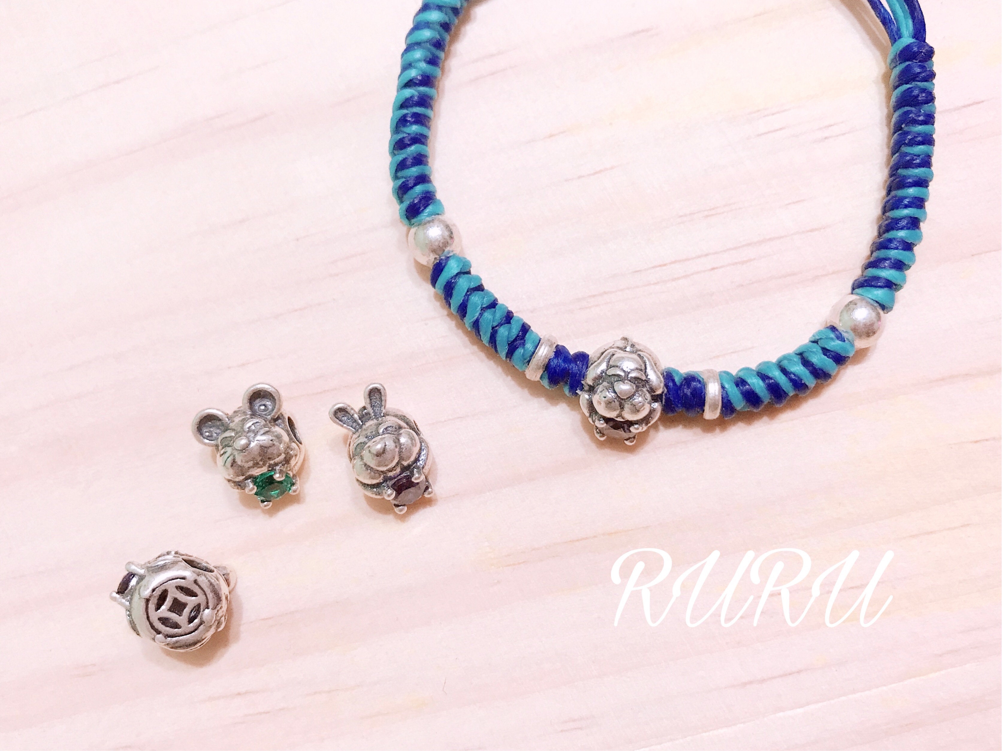 12生肖平安手鍊/親子手鍊/925純銀蠶絲蠟線手鍊/彌月送禮