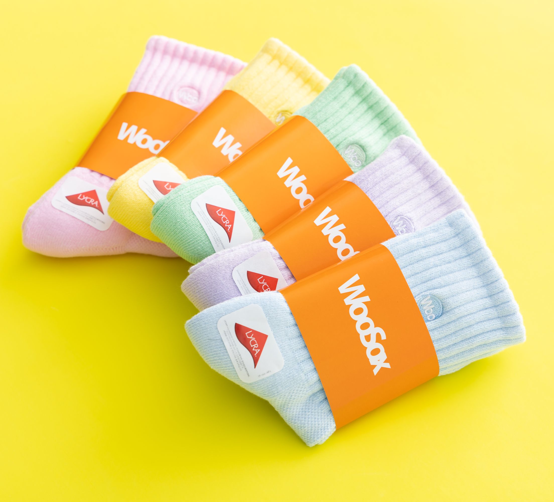 WooSox 馬卡龍色-3/4長襪-有Logo-女襪-運動氣墊襪-純棉-精梳棉-萊卡彈性纖維-台灣製造（MIT）