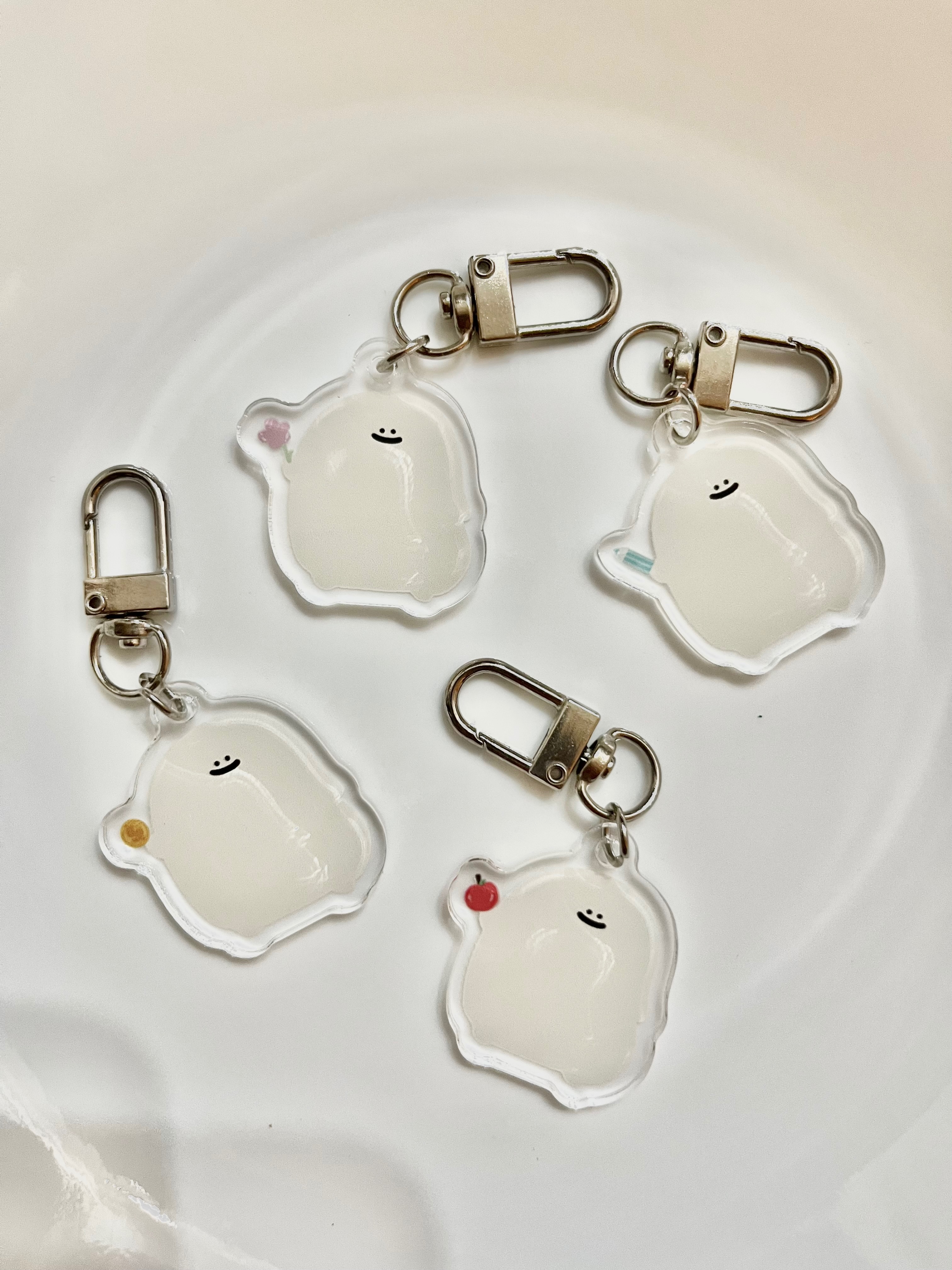 ins風 鑰匙圈 簡約系列 祝福小精靈壓克力吊飾 airpods 掛件