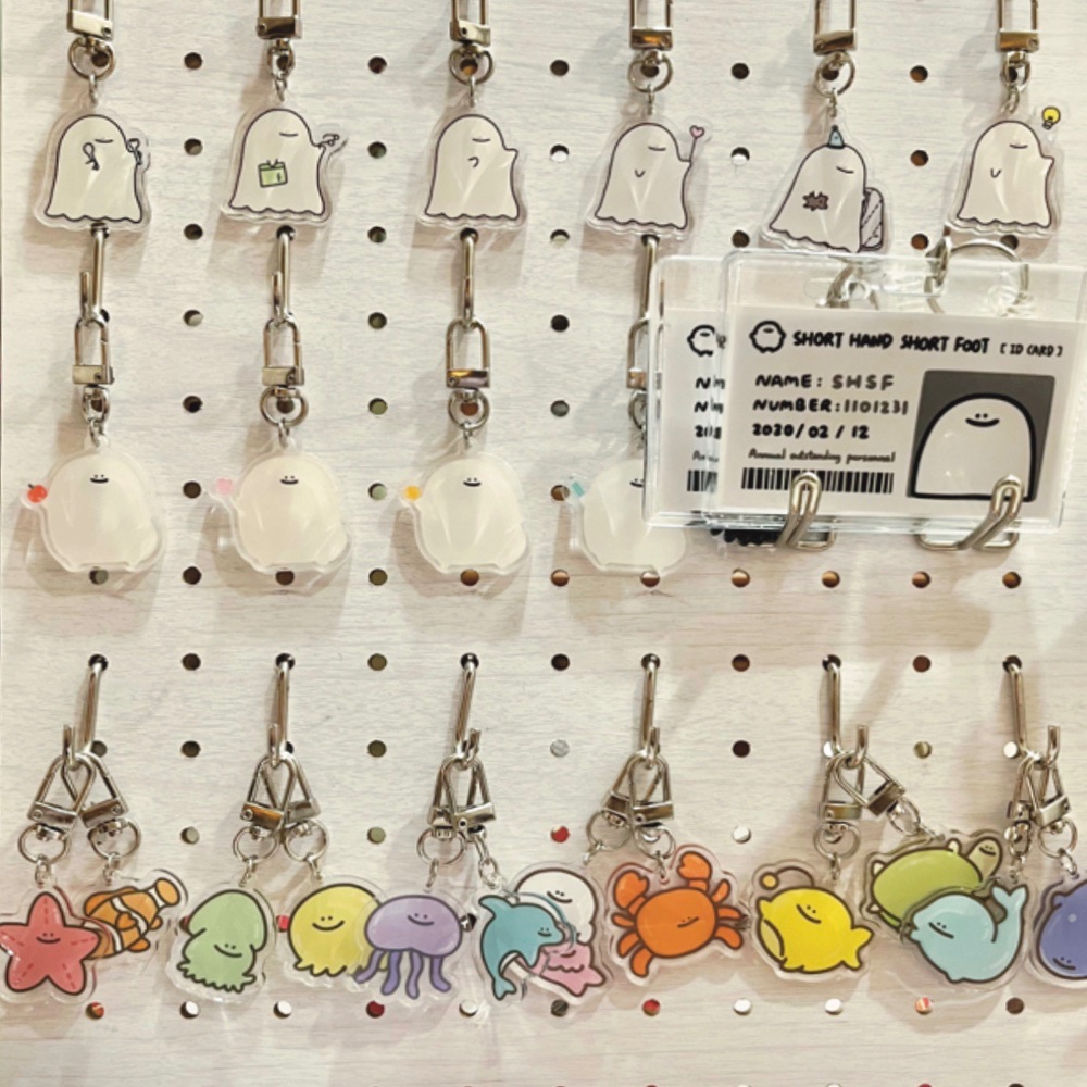 ✨《SHSF STUDIO》✨ SHSF短手短腳 ins風鑰匙圈掛件 海洋系列壓克力吊飾 airpods 掛件 盲袋盲抽