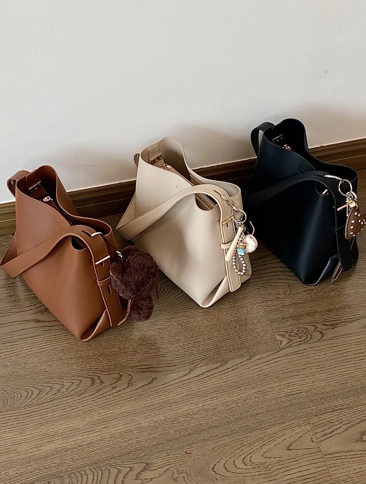 （5 colors）💝【青柚綠茶】- 韓式水桶包🎀包辦你的一年四季🌷💗✨（點擊下滑看尺寸）