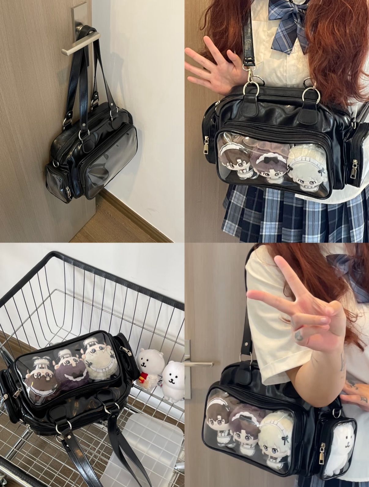 4色💖保齡球痛包3.0【銀光幻夢】‼️新增兩側可放娃‼️大容量手提肩背斜背手提包追星必備（點擊下滑可看詳細資訊）