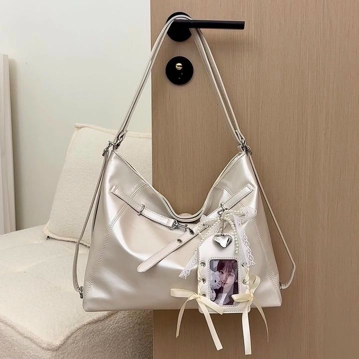 （5 colors）💝【光影流轉】- 贈卡套＆緞帶‼️肩背/斜背/後背一包多背大容量包包（點擊下滑看尺寸）