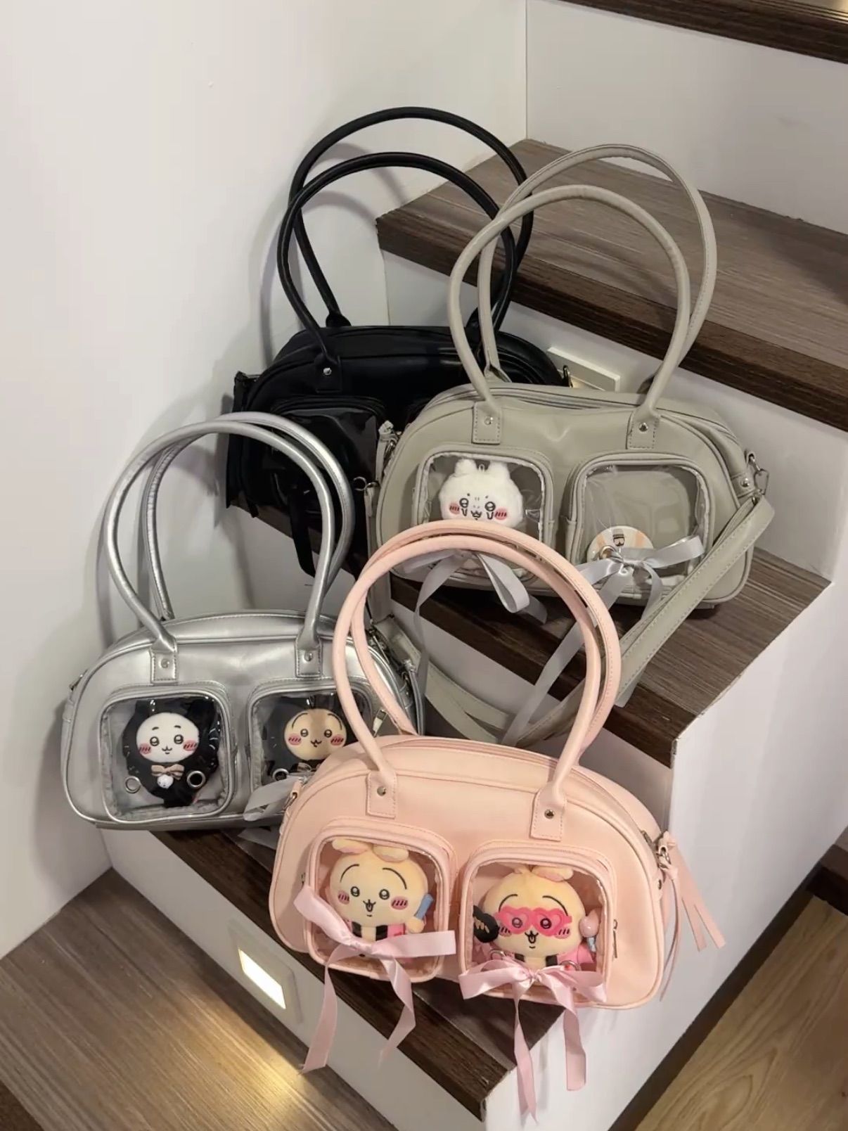 （4 colors）🎀【柔光漫步】-肩背/斜背包 贈同色緞帶 芭蕾風痛包娃包