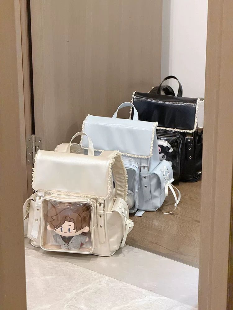 【柔霧光影】- ✨10-15cm娃包 芭蕾風學生雙肩後背包 大容量痛包