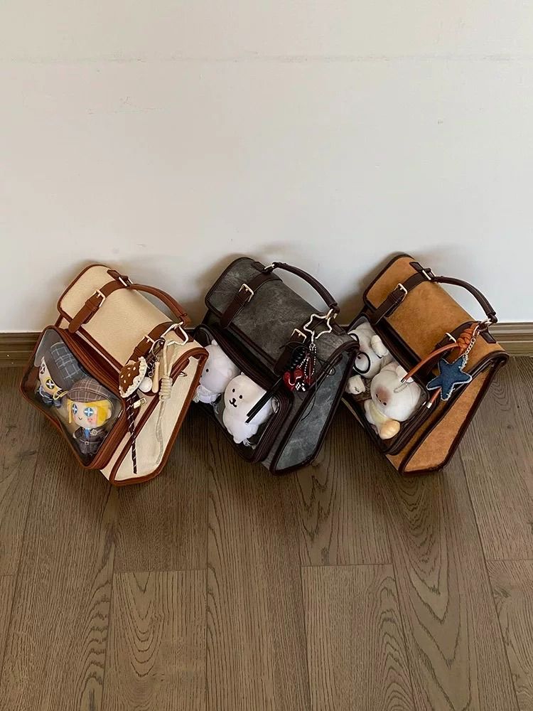 （3 colors）【放學以後】-後背/斜背痛包娃包💗JK一包多背後背包