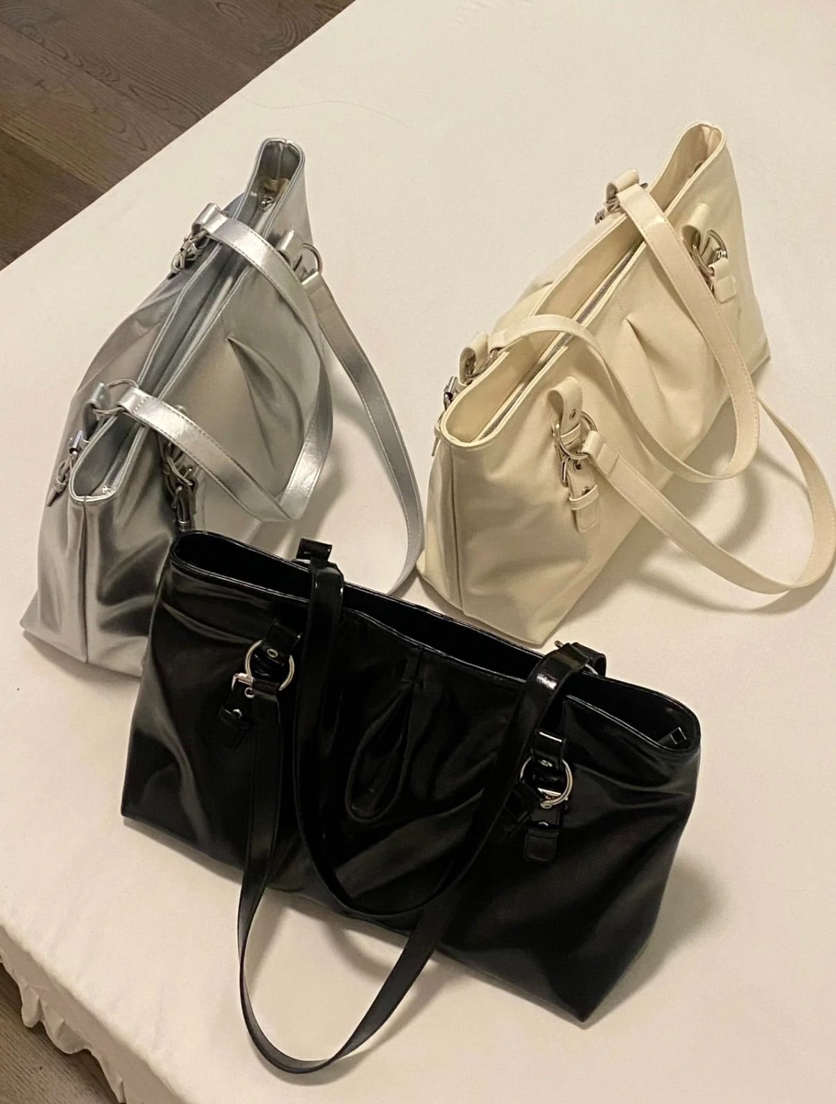 【銀河漫漫🌌】- 韓系大容量軟皮托特包 單肩手提大包