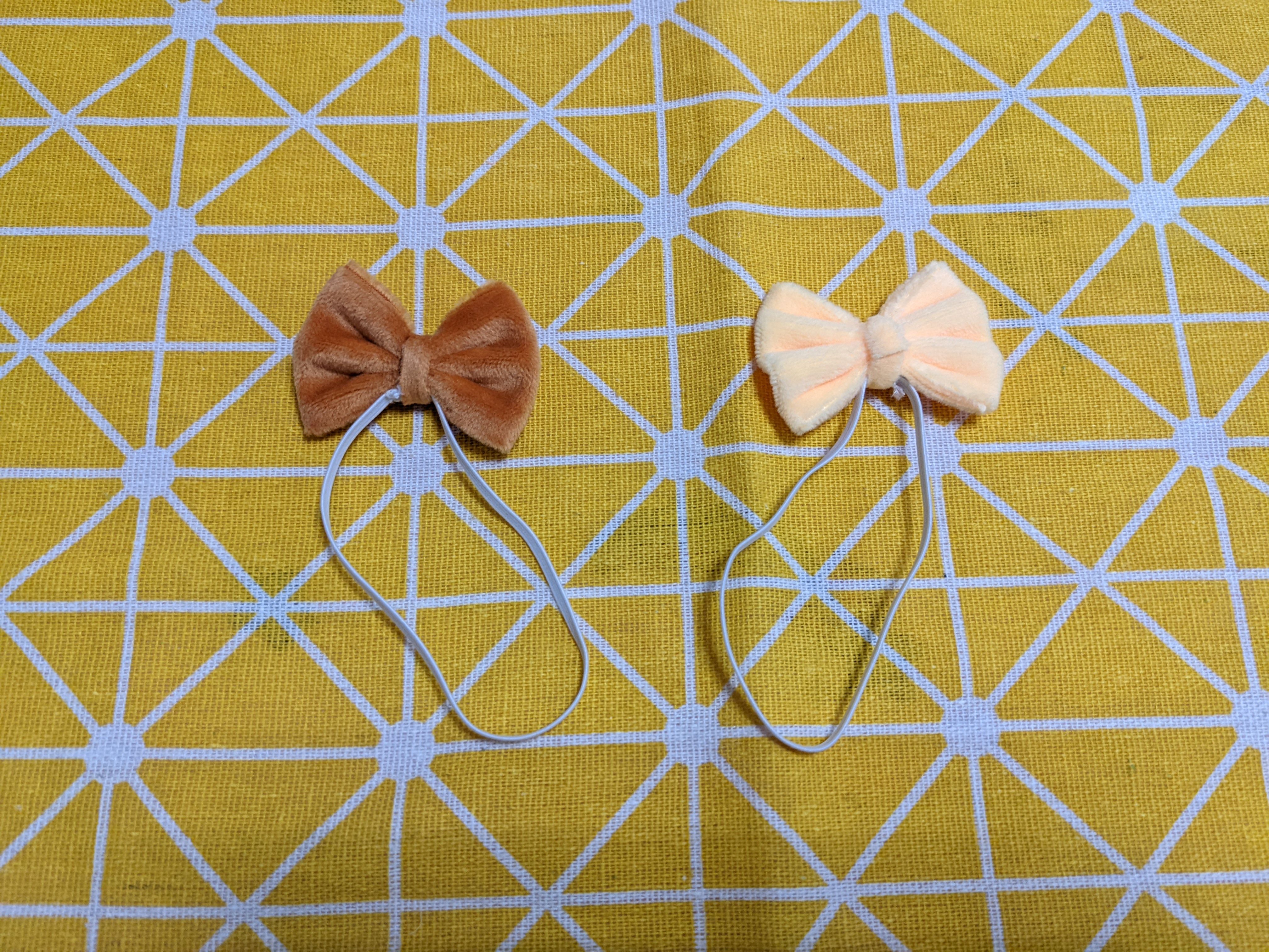 偷偷說手作蝴蝶結 焦糖+小雞黃（合售）