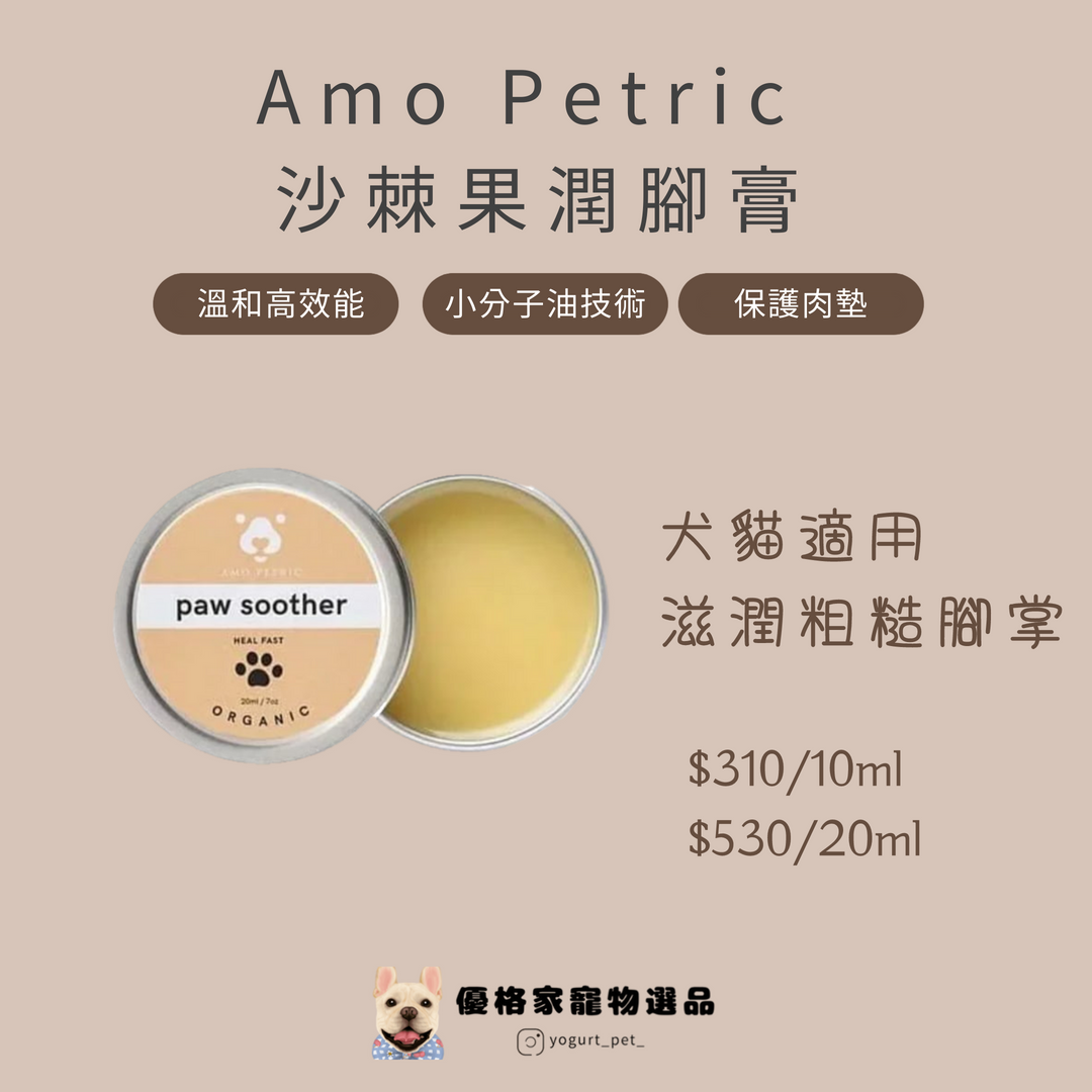 Amo Petric 🐕 沙棘果潤腳膏 🐕 10ml 20ml 犬貓 護掌膏 腳掌 保濕 滋潤 隔水