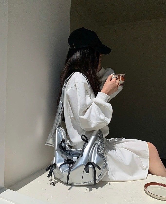 🌟現貨售完不補🌟美好夢境-尼龍蝴蝶結大容量超特別質感包包 5color