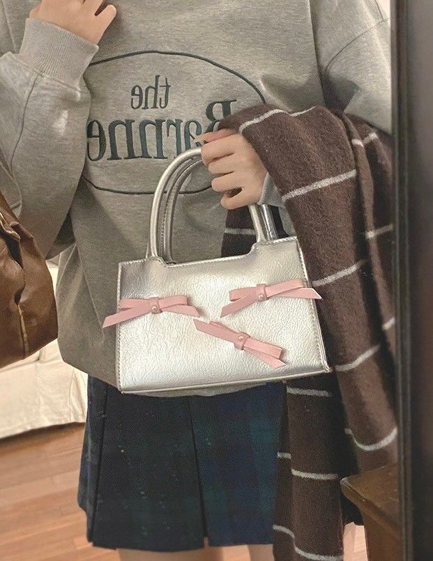 🌟現貨售完不補🌟花團錦簇- 撞色蝴蝶結質感手提側背包4color