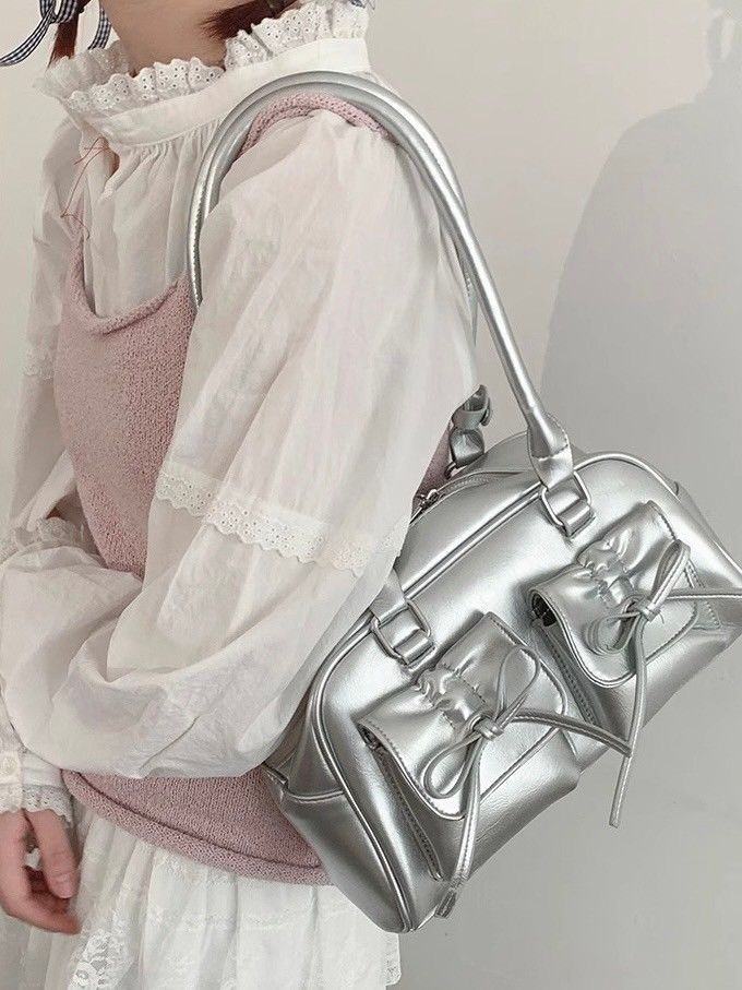 空中花園-蝴蝶結大容量腋下包 5color