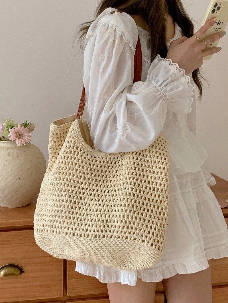 🌟現貨🌟海之寧靜-海邊度假草編質感托特包 2個尺寸